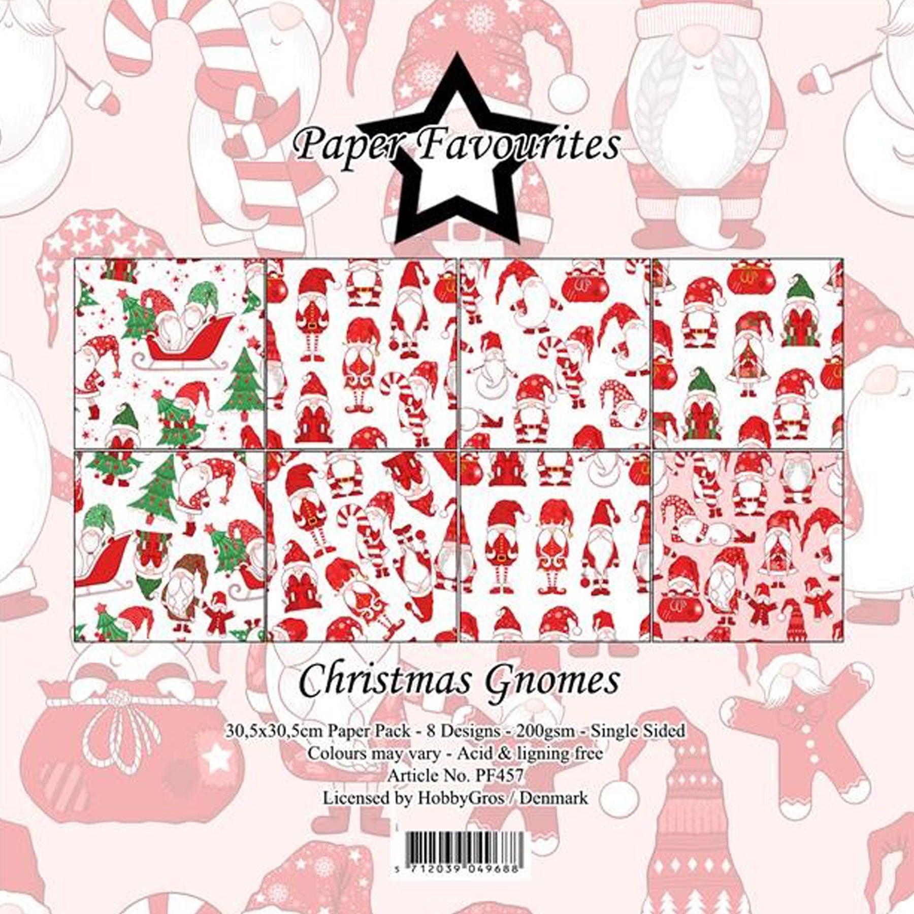 Crealive Paper Pad 200 g/m2 - 12’’ x 12’’ - Christmas Gnomes
Inhalt:
• 8 Blatt
• 8 Designs
Spezifikationen:
• 12’’ x 12’’ (30.5 cm x 30.5 cm)
• 200 g/m2
• einseitig bedruckt
• säure- und ligninfrei
Dieses Paper Pad ist geeignet für:
• Karten
• Boxen
• 3D-Projekte
• Geschenkboxen & Verpackungen
• Plotten
• Scrapbooking
• Basteln mit Kindern