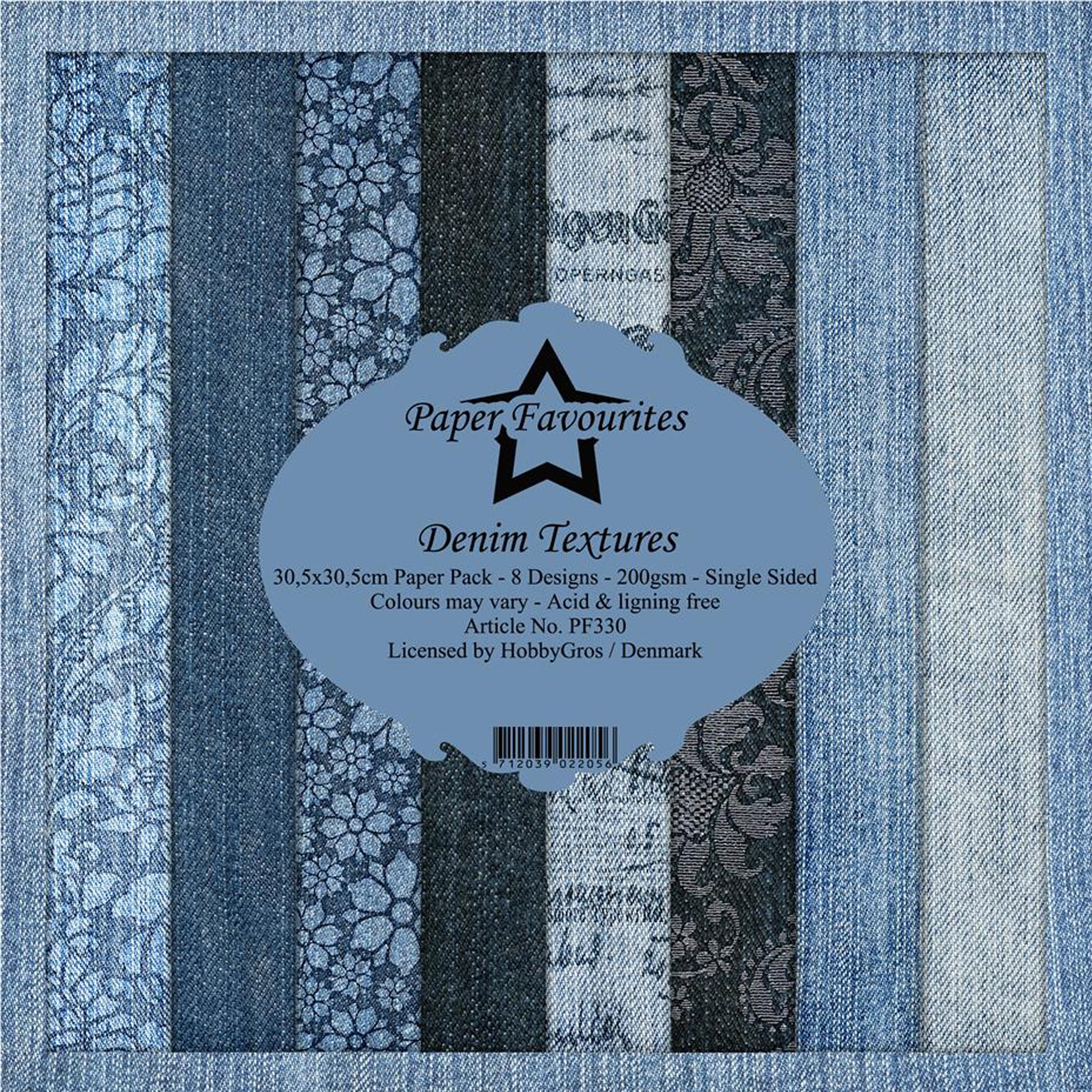 Crealive Paper Pad 200 g/m2 - 12’’ x 12’’ - Denim Textures Inhalt: 8 Blatt 8 Designs Spezifikationen: 12’’ x 12’’ (30.5 cm x 30.5 cm) 200 g/m2 einseitig bedruckt Farben: Denim Blautöne säure- und ligninfrei Dieses Paper Pad ist geeignet für: Karten Boxen 3D-Projekte Geschenkboxen & Verpackungen Plotten Scrapbooking