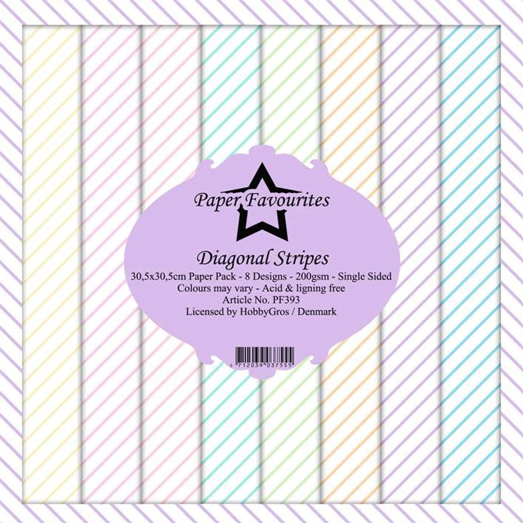 Crealive Paper Pad 200 g/m2 - 12’’ x 12’’ - Diagonal Stripes Inhalt: 8 Blatt 8 Designs Spezifikationen: 12’’ x 12’’ (30.5 cm x 30.5 cm) 200 g/m2 einseitig bedruckt säure- und ligninfrei Dieses Paper Pad ist geeignet für: Karten Boxen 3D-Projekte Geschenkboxen & Verpackungen Plotten Scrapbooking