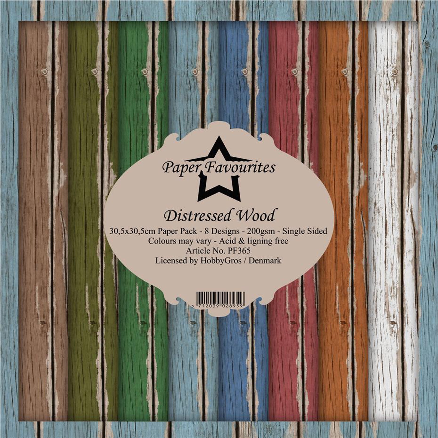 Crealive Paper Pad 200 g/m2 - 12’’ x 12’’ - Distressed Wood Inhalt: 8 Blatt 8 Designs Spezifikationen: 12’’ x 12’’ (30.5 cm x 30.5 cm) 200 g/m2 einseitig bedruckt säure- und ligninfrei Dieses Paper Pad ist geeignet für: Karten Boxen 3D-Projekte Geschenkboxen & Verpackungen Plotten Scrapbooking