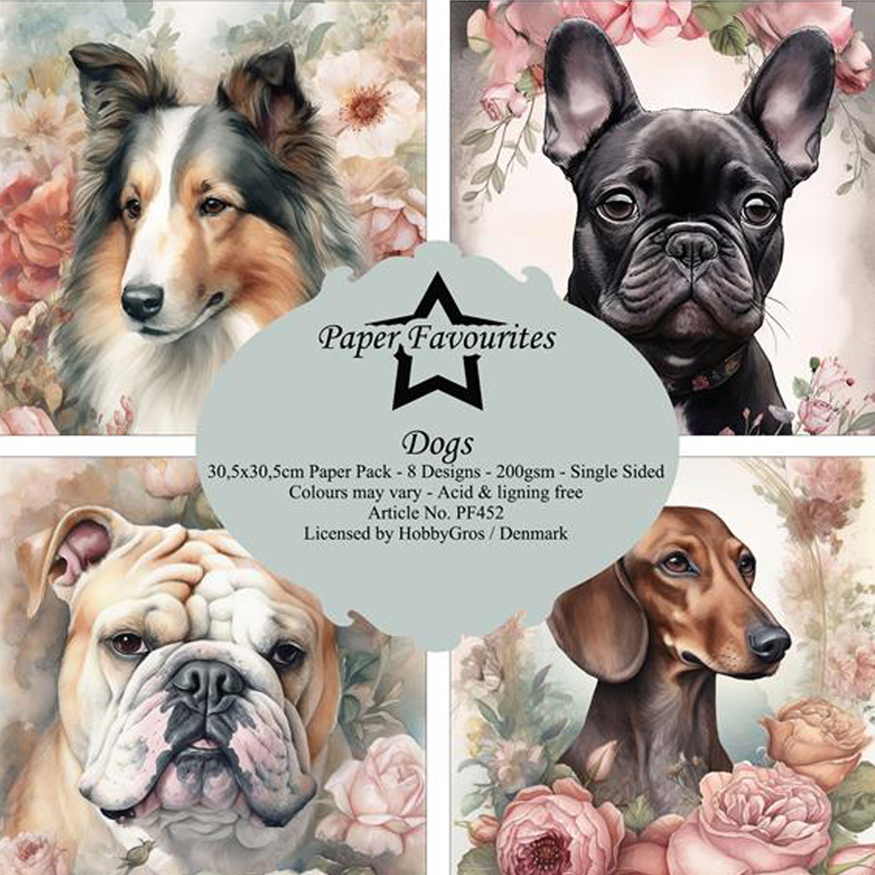 Crealive Paper Pad 200 g/m2 - 12’’ x 12’’ - Dogs
Inhalt:
• 8 Blatt
• 8 Designs
Spezifikationen:
• 12’’ x 12’’ (30.5 cm x 30.5 cm)
• 200 g/m2
• einseitig bedruckt
• säure- und ligninfrei
Dieses Paper Pad ist geeignet für:
• Karten
• Boxen
• 3D-Projekte
• Geschenkboxen & Verpackungen
• Plotten
• Scrapbooking
• Basteln mit Kindern