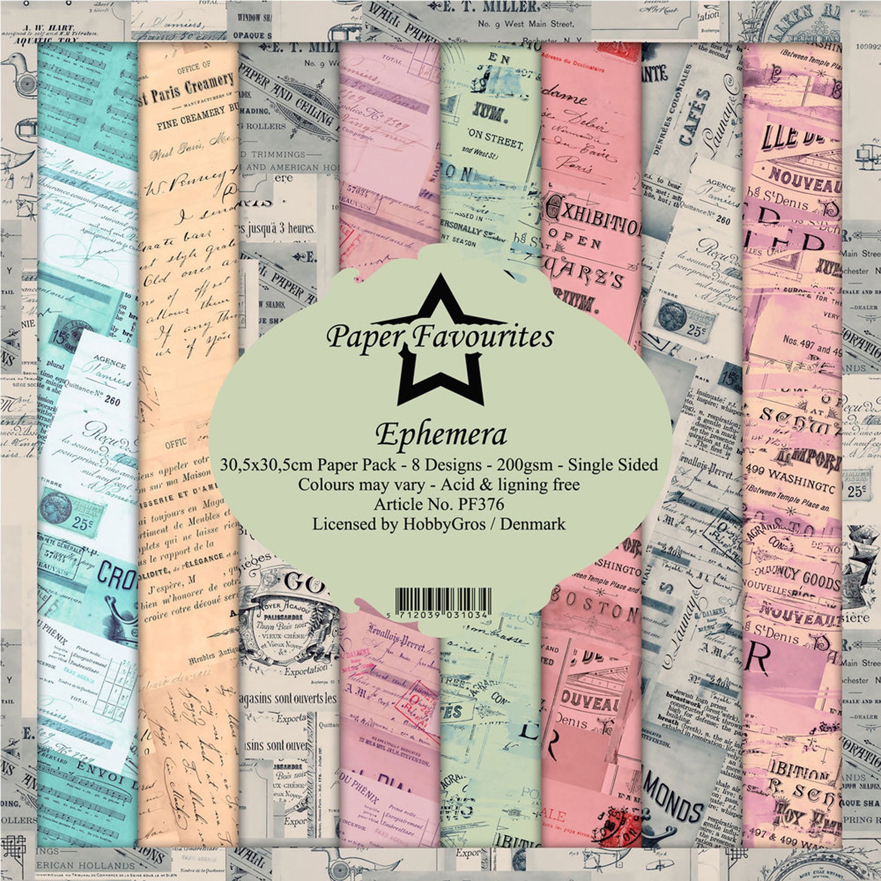 Crealive Paper Pad 200 g/m2 - 12’’ x 12’’ - Ephemera
Inhalt:
• 8 Blatt
• 8 Designs
Spezifikationen:
• 12’’ x 12’’ (30.5 cm x 30.5 cm)
• 200 g/m2
• einseitig bedruckt
• säure- und ligninfrei
Dieses Paper Pad ist geeignet für:
• Karten
• Boxen
• 3D-Projekte
• Geschenkboxen & Verpackungen
• Plotten
• Scrapbooking
• Journaling