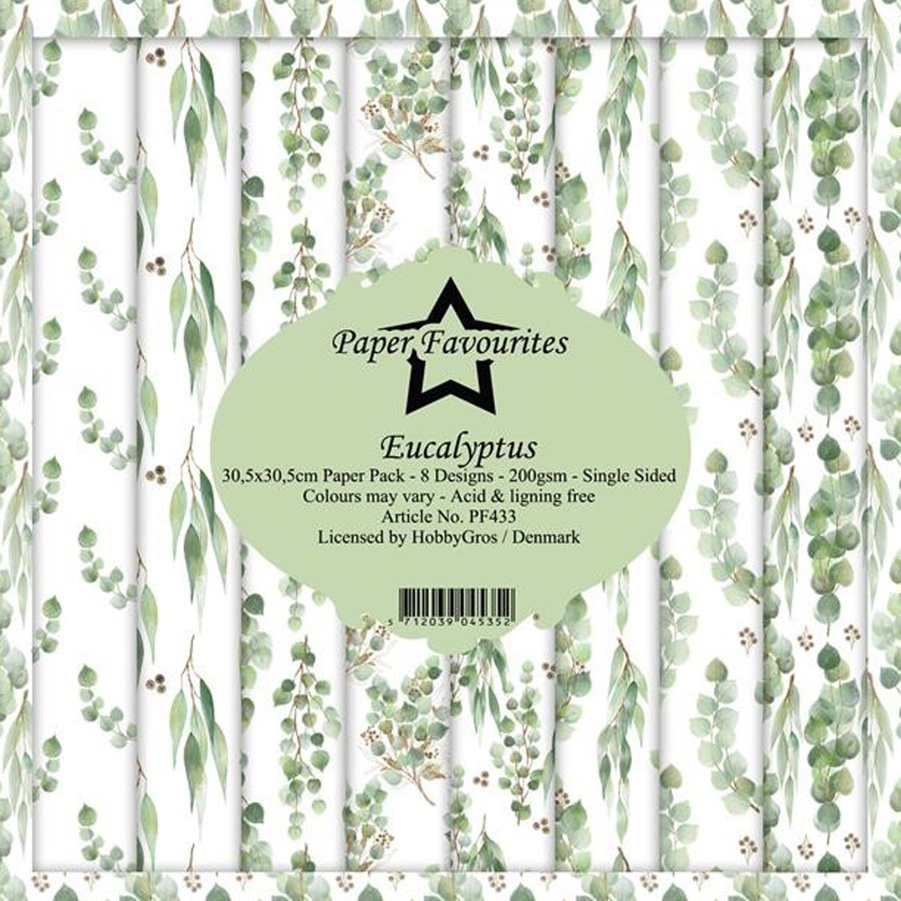 Crealive Paper Pad 200 g/m2 - 12’’ x 12’’ - Eucalyptus
Inhalt:
• 8 Blatt
• 8 Designs
Spezifikationen:
• 12’’ x 12’’ (30.5 cm x 30.5 cm)
• 200 g/m2
• einseitig bedruckt
• säure- und ligninfrei
Dieses Paper Pad ist geeignet für:
• Karten
• Boxen
• 3D-Projekte
• Geschenkboxen & Verpackungen
• Plotten
• Scrapbooking
• Basteln mit Kindern