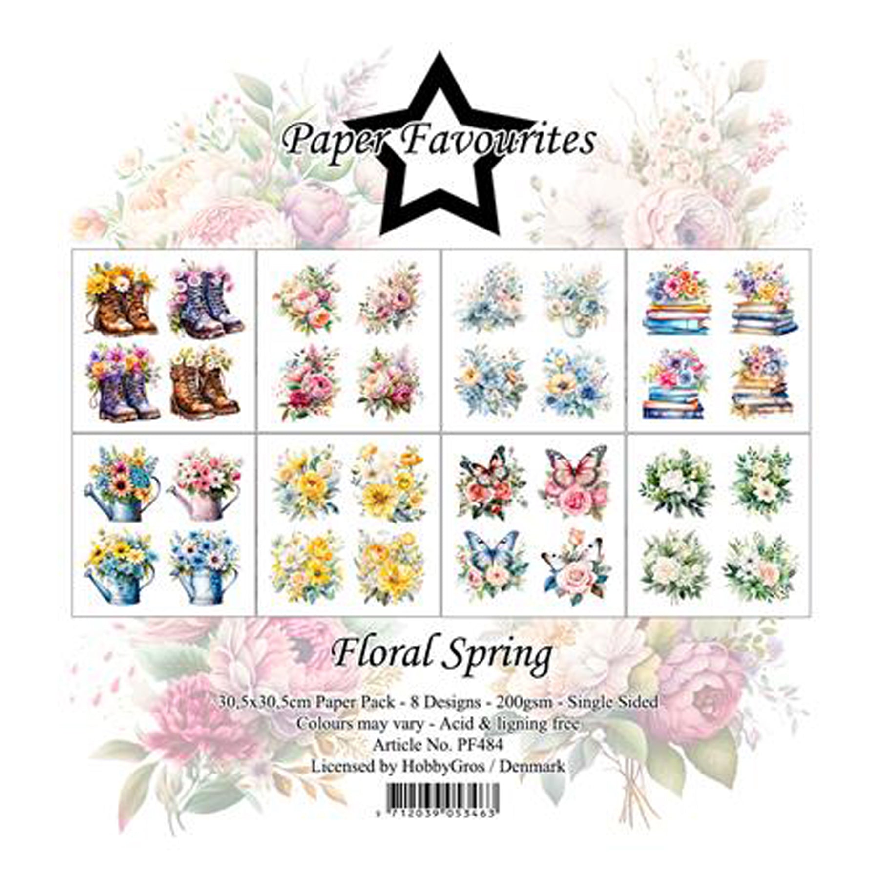 Crealive Paper Pad 200 g/m2 - 12’’ x 12’’ - Floral Spring
Inhalt:
• 8 Blatt
• 8 Designs
Spezifikationen:
• 12’’ x 12’’ (30.5 cm x 30.5 cm)
• 200 g/m2
• einseitig bedruckt
• säure- und ligninfrei
Dieses Paper Pad ist geeignet für:
• Karten
• Boxen
• 3D-Projekte
• Geschenkboxen & Verpackungen
• Plotten
• Scrapbooking
• Basteln mit Kindern