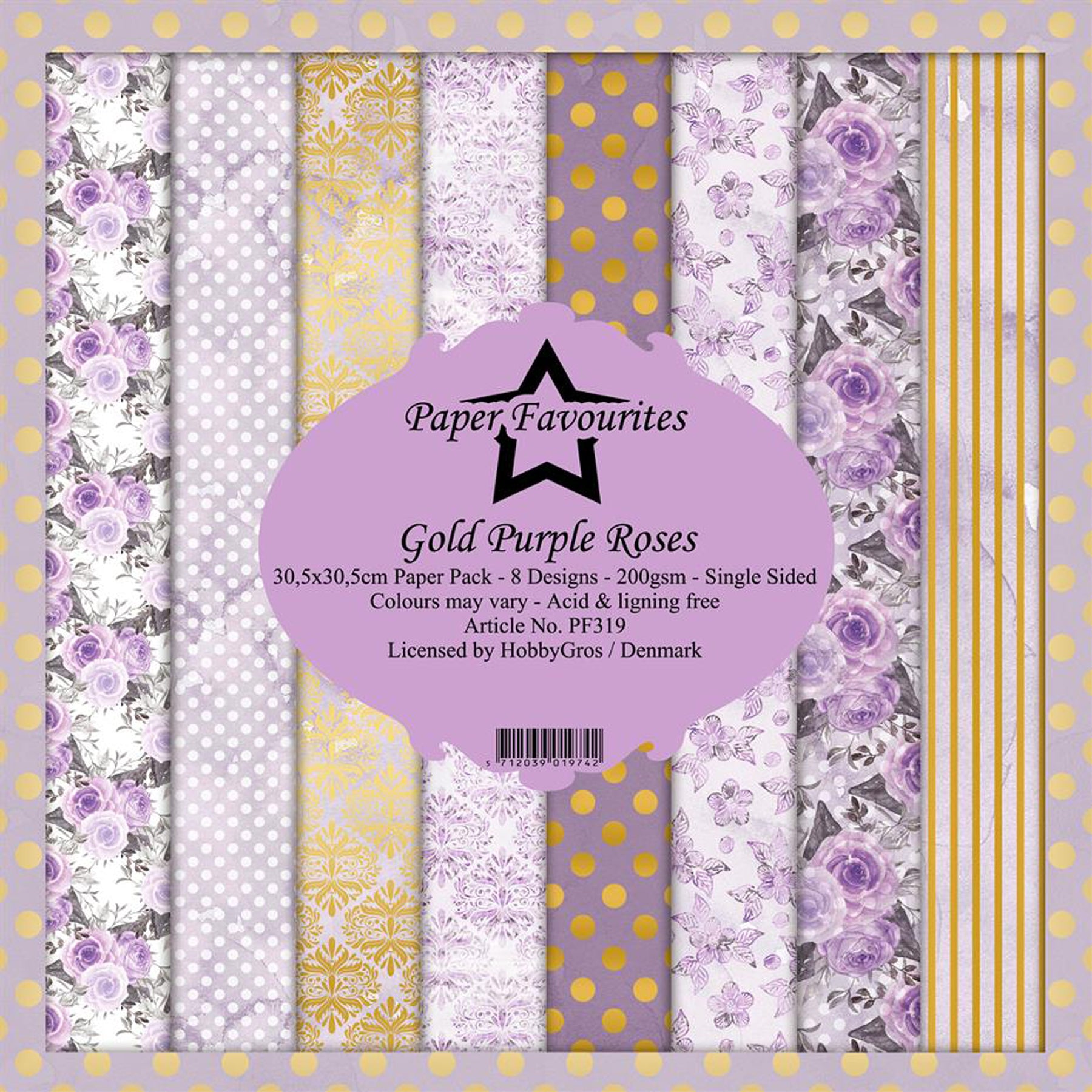 Crealive Paper Pad 200 g/m2 - 12’’ x 12’’ - Gold Purple Roses
Inhalt:
• 8 Blatt
• 8 Designs
Spezifikationen:
• 12’’ x 12’’ (30.5 cm x 30.5 cm)
• 200 g/m2
• einseitig bedruckt
• säure- und ligninfrei
Dieses Paper Pad ist geeignet für:
• Karten
• Boxen
• 3D-Projekte
• Geschenkboxen & Verpackungen
• Plotten
• Scrapbooking