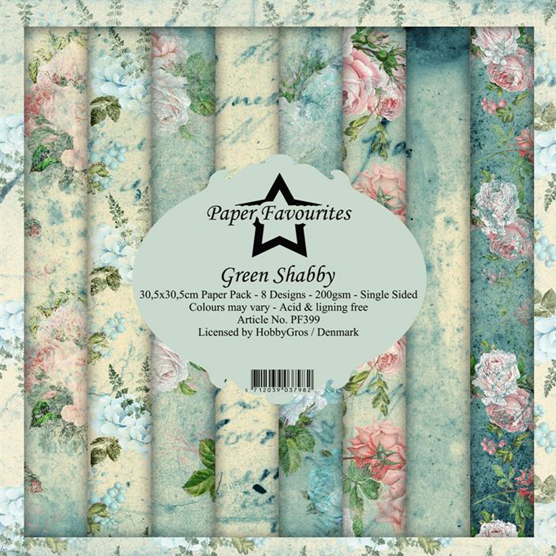 Crealive Paper Pad 200 g/m2 - 12’’ x 12’’ - Green Shabby Inhalt: 8 Blatt 8 Designs Spezifikationen: 12’’ x 12’’ (30.5 cm x 30.5 cm) 200 g/m2 einseitig bedruckt säure- und ligninfrei Dieses Paper Pad ist geeignet für: Karten Boxen 3D-Projekte Geschenkboxen & Verpackungen Plotten Scrapbooking