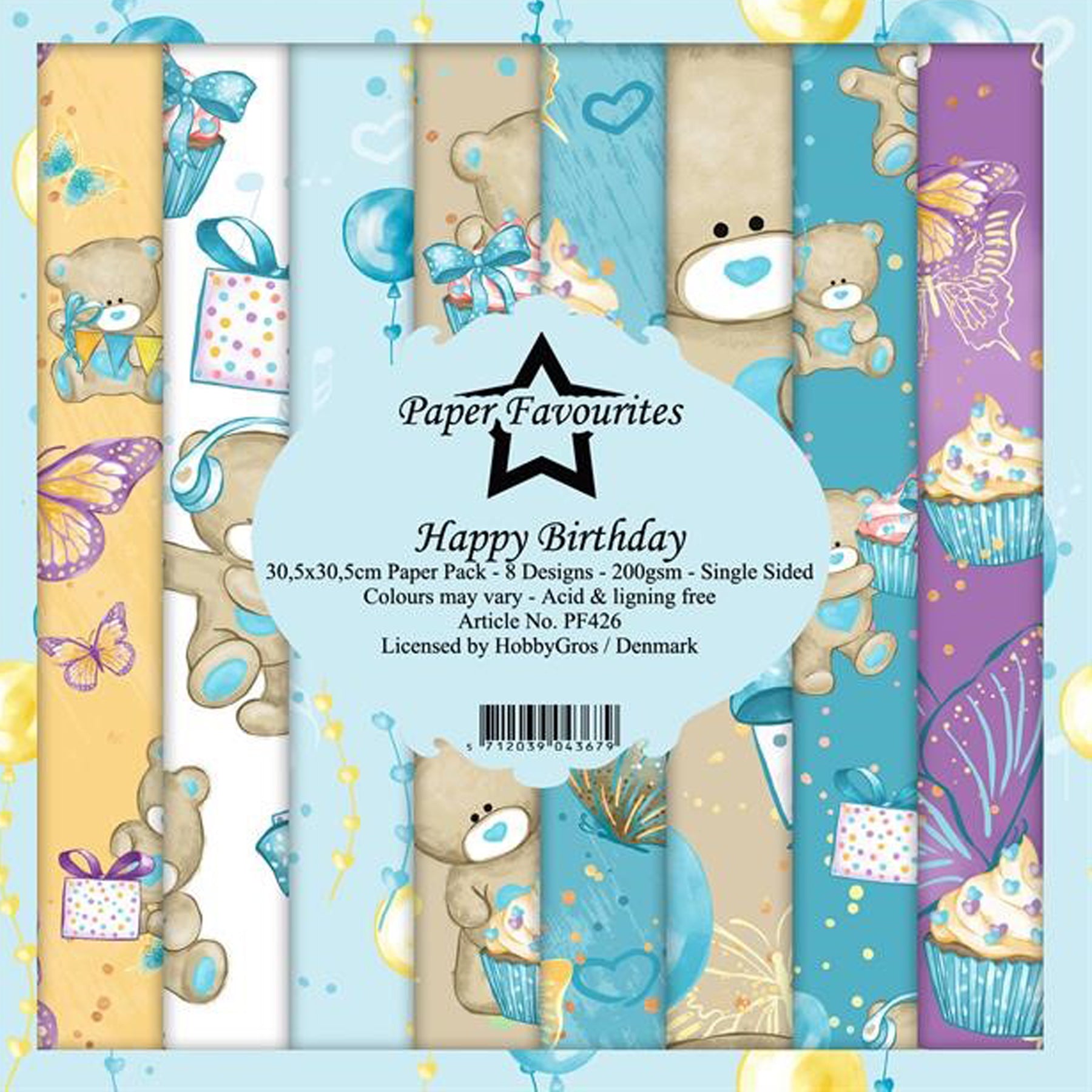 Crealive Paper Pad 200 g/m2 - 12’’ x 12’’ - Happy Birthday
Inhalt:
• 8 Blatt
• 8 Designs
Spezifikationen:
• 12’’ x 12’’ (30.5 cm x 30.5 cm)
• 200 g/m2
• einseitig bedruckt
• säure- und ligninfrei
Dieses Paper Pad ist geeignet für:
• Karten
• Boxen
• 3D-Projekte
• Geschenkboxen & Verpackungen
• Plotten
• Scrapbooking
• Basteln mit Kindern