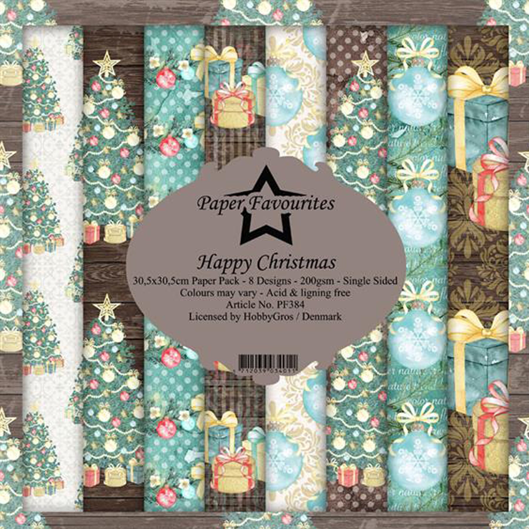 Crealive Paper Pad 200 g/m2 - 12’’ x 12’’ - Happy Christmas Inhalt: 8 Blatt 8 Designs Spezifikationen: 12’’ x 12’’ (30.5 cm x 30.5 cm) 200 g/m2 einseitig bedruckt säure- und ligninfrei Dieses Paper Pad ist geeignet für: Karten Boxen 3D-Projekte Geschenkboxen & Verpackungen Plotten Scrapbooking