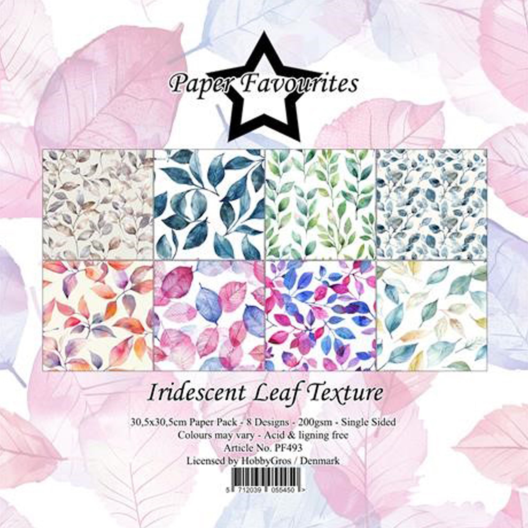 Crealive Paper Pad 200 g/m2 - 12’’ x 12’’ - Iridescent Leaf Texture
Inhalt:
• 8 Blatt
• 8 Designs
Spezifikationen:
• 12’’ x 12’’ (30.5 cm x 30.5 cm)
• 200 g/m2
• einseitig bedruckt
• säure- und ligninfrei
Dieses Paper Pad ist geeignet für:
• Karten
• Boxen
• 3D-Projekte
• Geschenkboxen & Verpackungen
• Plotten
• Scrapbooking
• Basteln mit Kindern