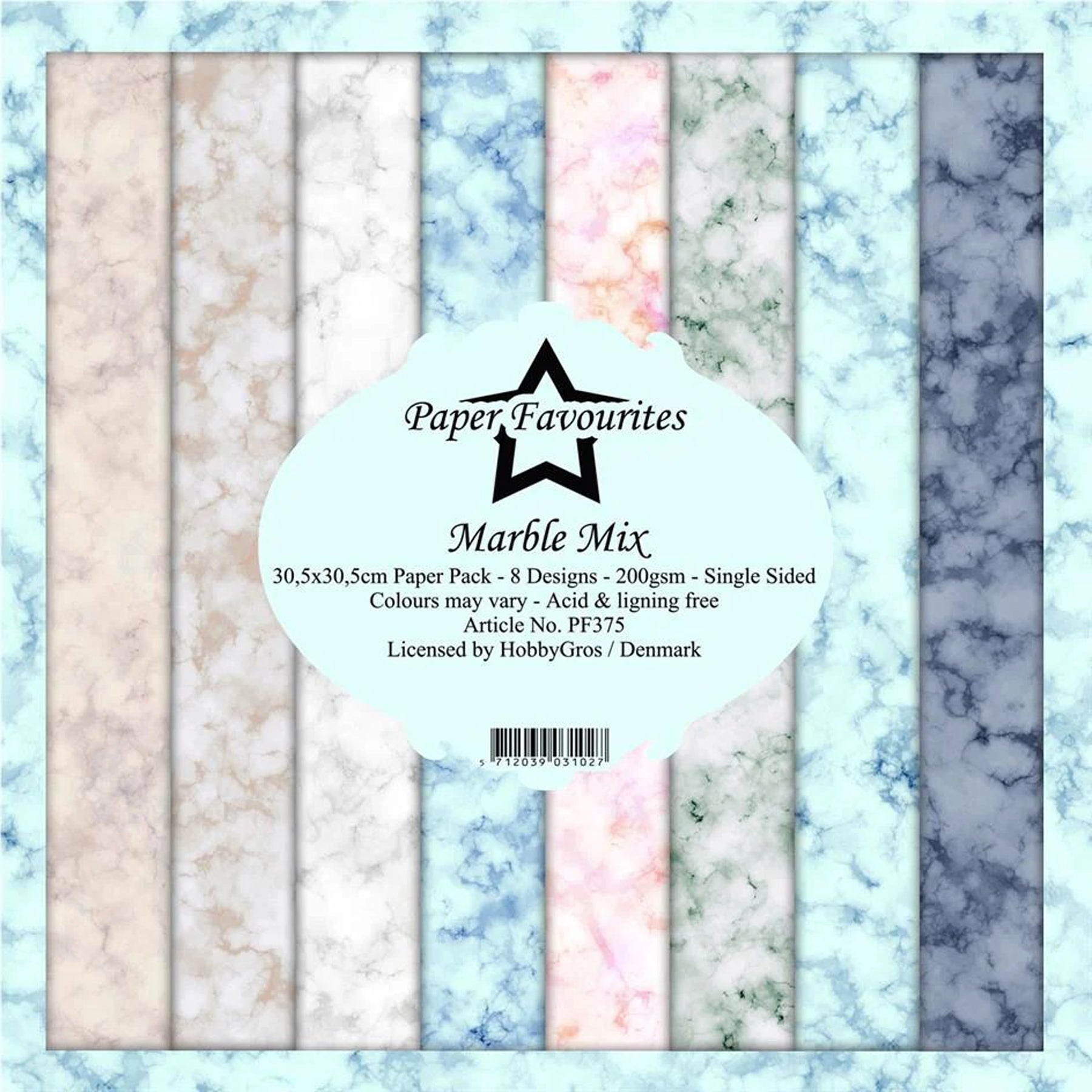 Crealive Paper Pad 200 g/m2 - 12’’ x 12’’ - Marble Mix Inhalt: 8 Blatt 8 Designs Spezifikationen: 12’’ x 12’’ (30.5 cm x 30.5 cm) 200 g/m2 einseitig bedruckt säure- und ligninfrei Dieses Paper Pad ist geeignet für: Karten Boxen 3D-Projekte Geschenkboxen & Verpackungen Plotten Scrapbooking