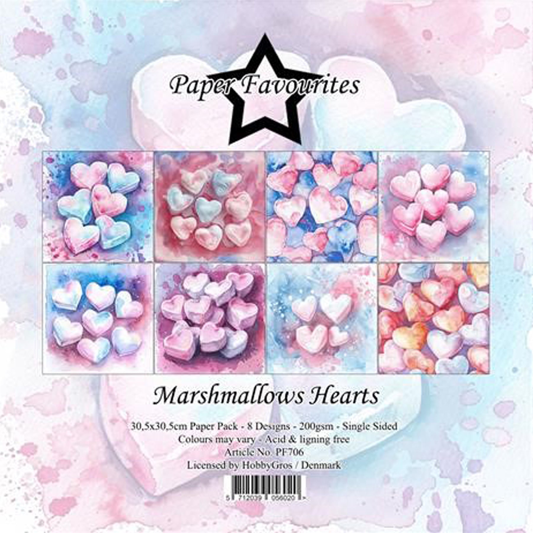 Crealive Paper Pad 200 g/m2 - 12’’ x 12’’ - Marshmallows Hearts
Inhalt:
• 8 Blatt
• 8 Designs
Spezifikationen:
• 12’’ x 12’’ (30.5 cm x 30.5 cm)
• 200 g/m2
• einseitig bedruckt
• säure- und ligninfrei
Dieses Paper Pad ist geeignet für:
• Karten
• Boxen
• 3D-Projekte
• Geschenkboxen & Verpackungen
• Plotten
• Scrapbooking
• Basteln mit Kindern