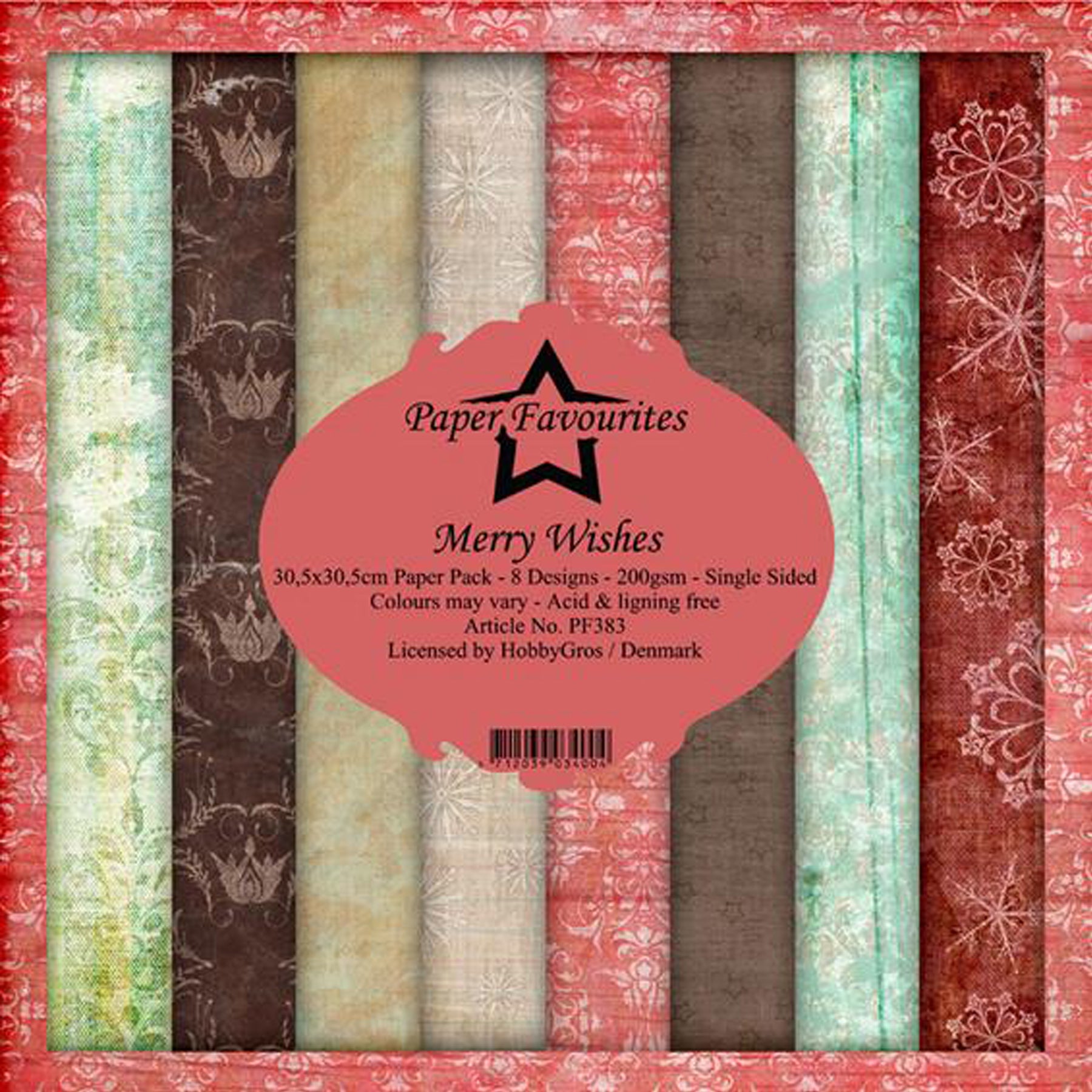 Crealive Paper Pad 200 g/m2 - 12’’ x 12’’ - Merry Wishes Inhalt: 8 Blatt 8 Designs Spezifikationen: 12’’ x 12’’ (30.5 cm x 30.5 cm) 200 g/m2 einseitig bedruckt säure- und ligninfrei Dieses Paper Pad ist geeignet für: Karten Boxen 3D-Projekte Geschenkboxen & Verpackungen Plotten Scrapbooking