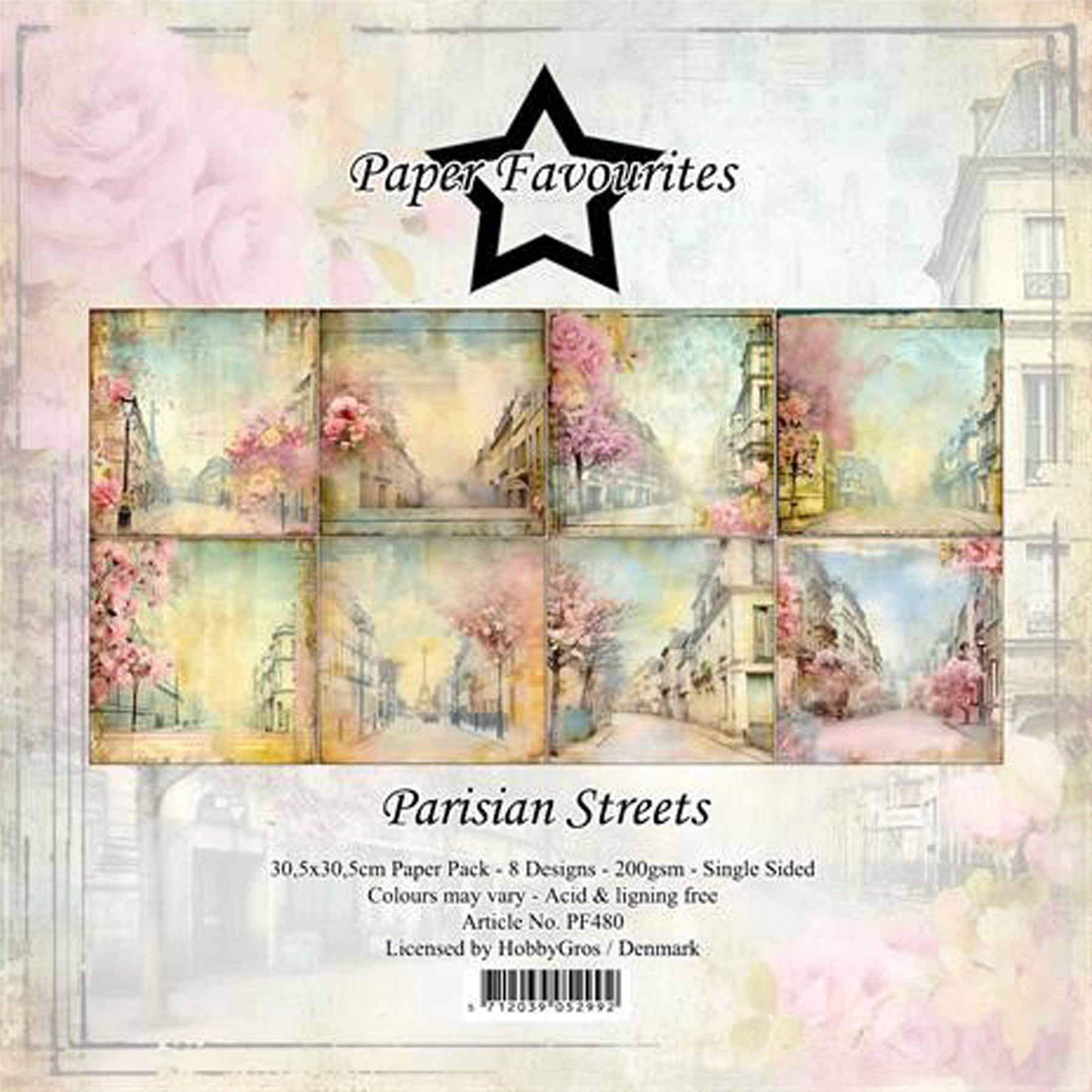 Crealive Paper Pad 200 g/m2 - 12’’ x 12’’ - Parisian Street
Inhalt:
• 8 Blatt
• 8 Designs
Spezifikationen:
• 12’’ x 12’’ (30.5 cm x 30.5 cm)
• 200 g/m2
• einseitig bedruckt
• säure- und ligninfrei
Dieses Paper Pad ist geeignet für:
• Karten
• Boxen
• 3D-Projekte
• Geschenkboxen & Verpackungen
• Plotten
• Scrapbooking
• Basteln mit Kindern