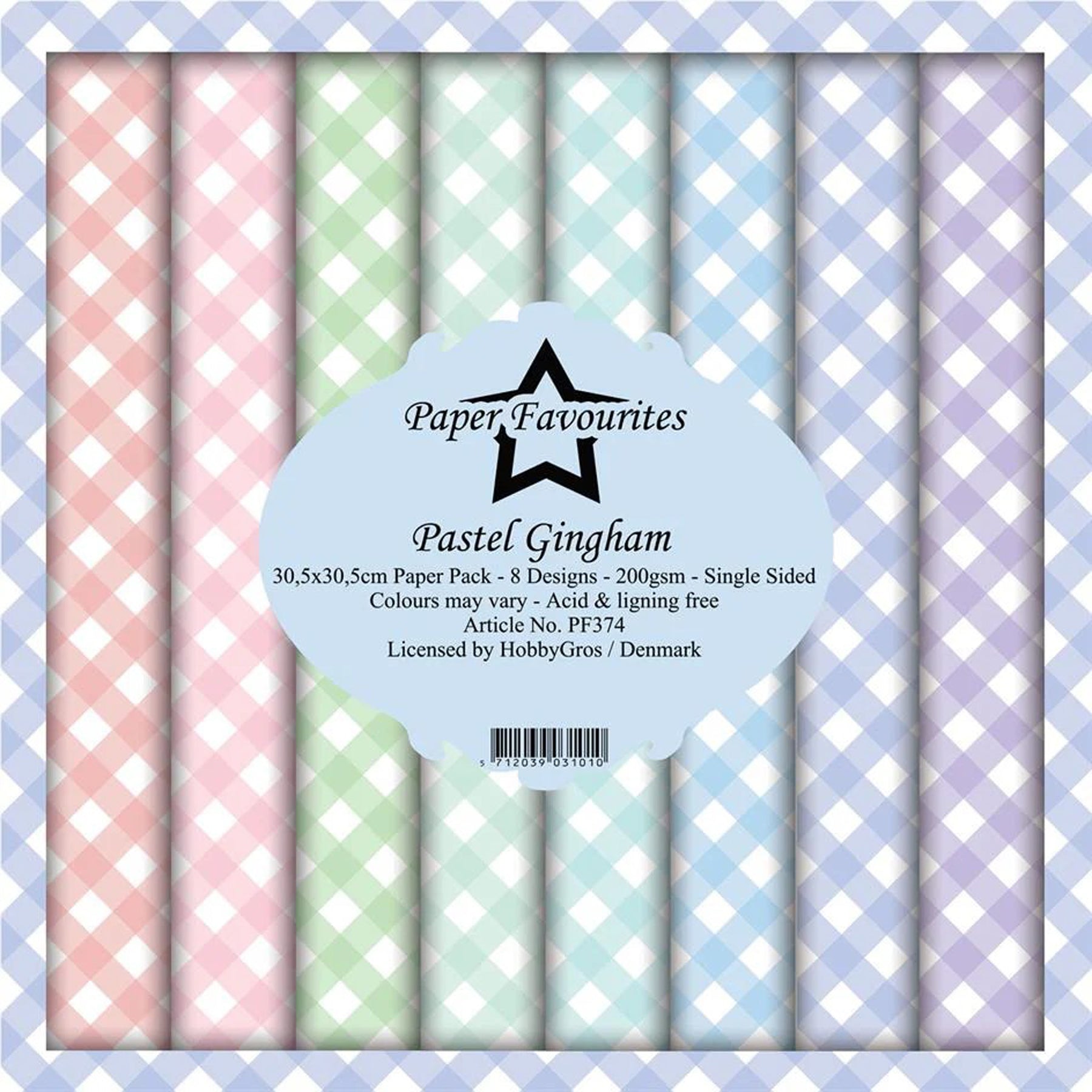 Crealive Paper Pad 200 g/m2 - 12’’ x 12’’ - Pastel Gingham
Inhalt:
• 8 Blatt
• 8 Designs
Spezifikationen:
• 12’’ x 12’’ (30.5 cm x 30.5 cm)
• 200 g/m2
• einseitig bedruckt
• säure- und ligninfrei
Dieses Paper Pad ist geeignet für:
• Karten
• Boxen
• 3D-Projekte
• Geschenkboxen & Verpackungen
• Plotten
• Scrapbooking
• Basteln mit Kindern