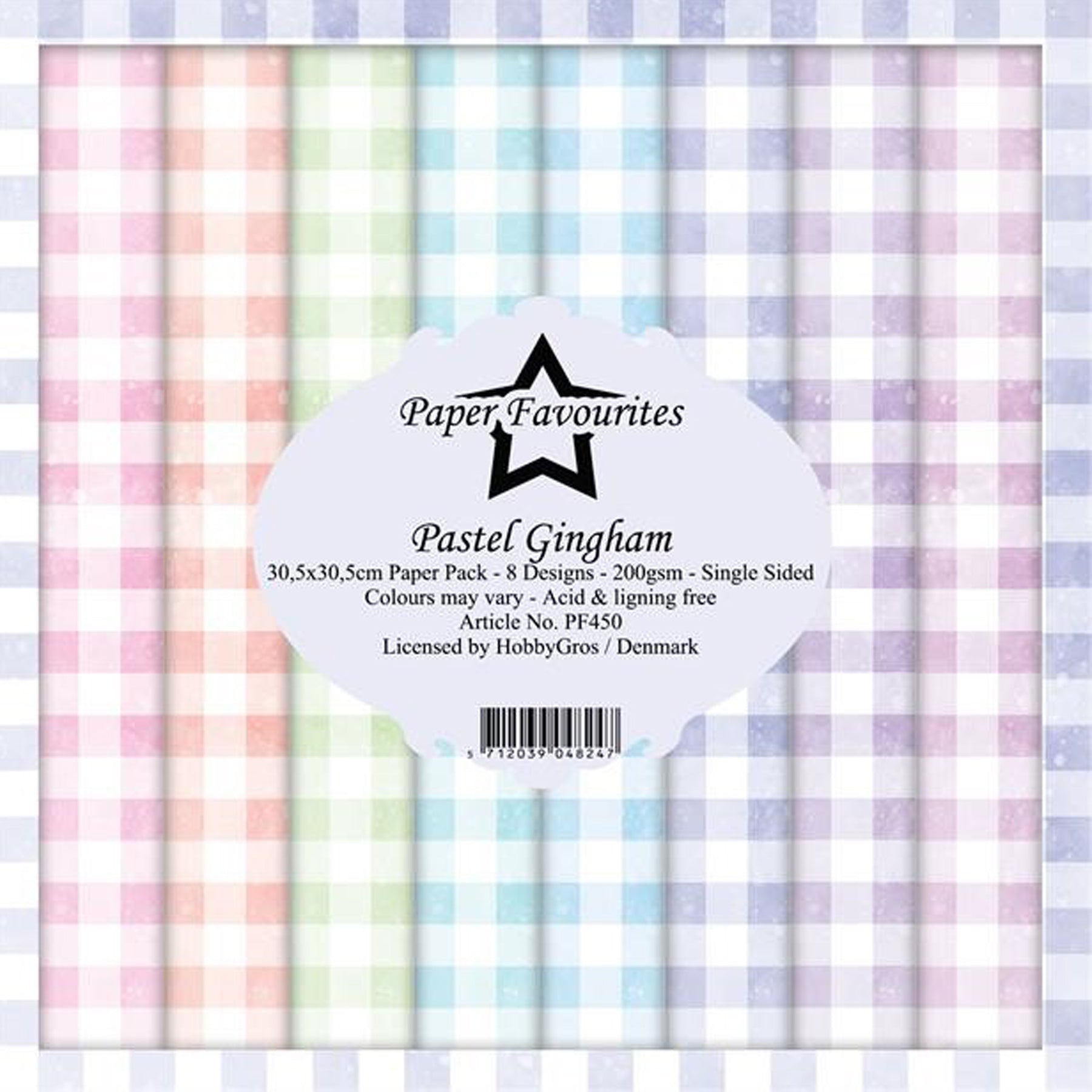 Crealive Paper Pad 200 g/m2 - 12’’ x 12’’ - Pastel Gingham
Inhalt:
• 8 Blatt
• 8 Designs
Spezifikationen:
• 12’’ x 12’’ (30.5 cm x 30.5 cm)
• 200 g/m2
• einseitig bedruckt
• säure- und ligninfrei
Dieses Paper Pad ist geeignet für:
• Karten
• Boxen
• 3D-Projekte
• Geschenkboxen & Verpackungen
• Plotten
• Scrapbooking
• Basteln mit Kindern