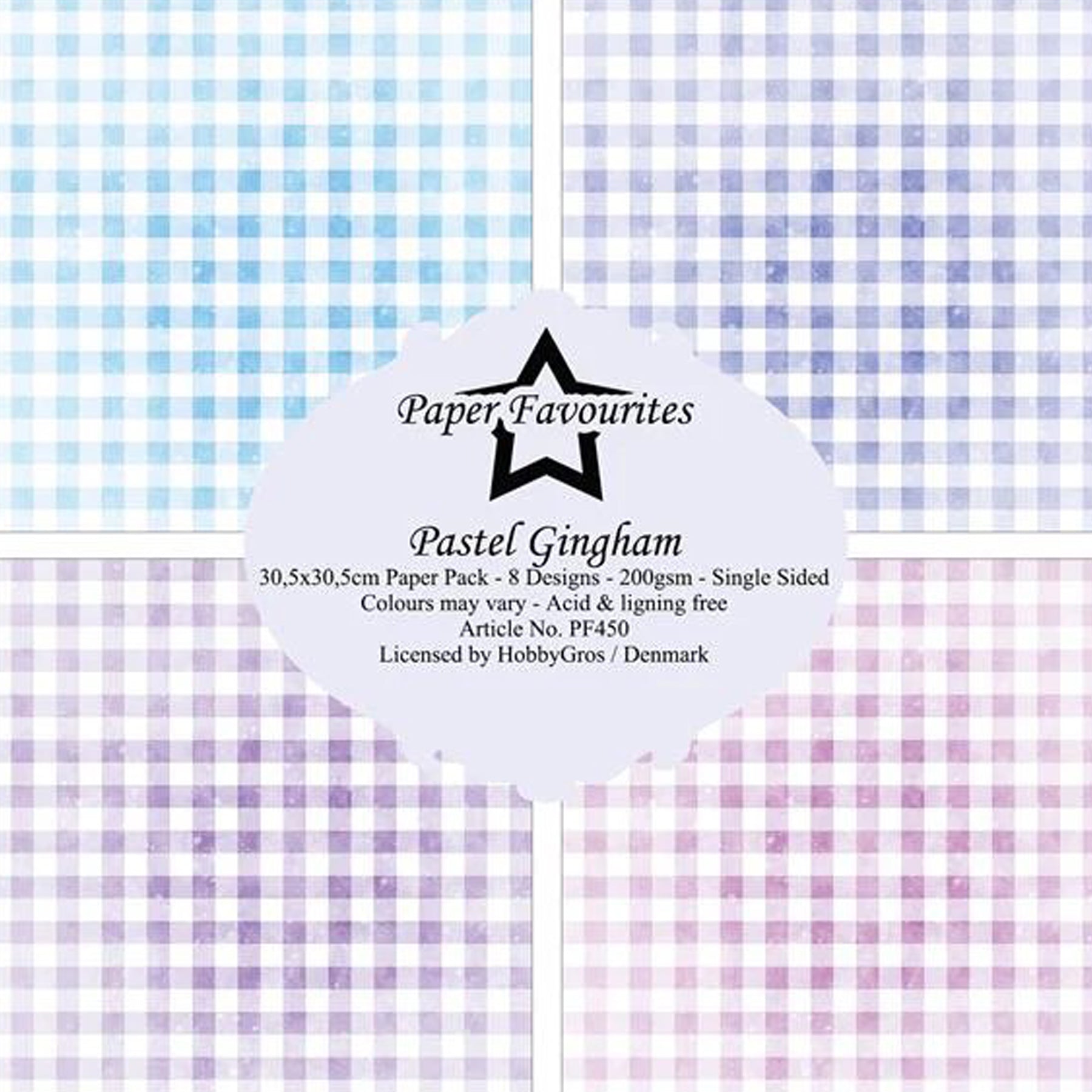 Crealive Paper Pad 200 g/m2 - 12’’ x 12’’ - Pastel Gingham
Inhalt:
• 8 Blatt
• 8 Designs
Spezifikationen:
• 12’’ x 12’’ (30.5 cm x 30.5 cm)
• 200 g/m2
• einseitig bedruckt
• säure- und ligninfrei
Dieses Paper Pad ist geeignet für:
• Karten
• Boxen
• 3D-Projekte
• Geschenkboxen & Verpackungen
• Plotten
• Scrapbooking
• Basteln mit Kindern