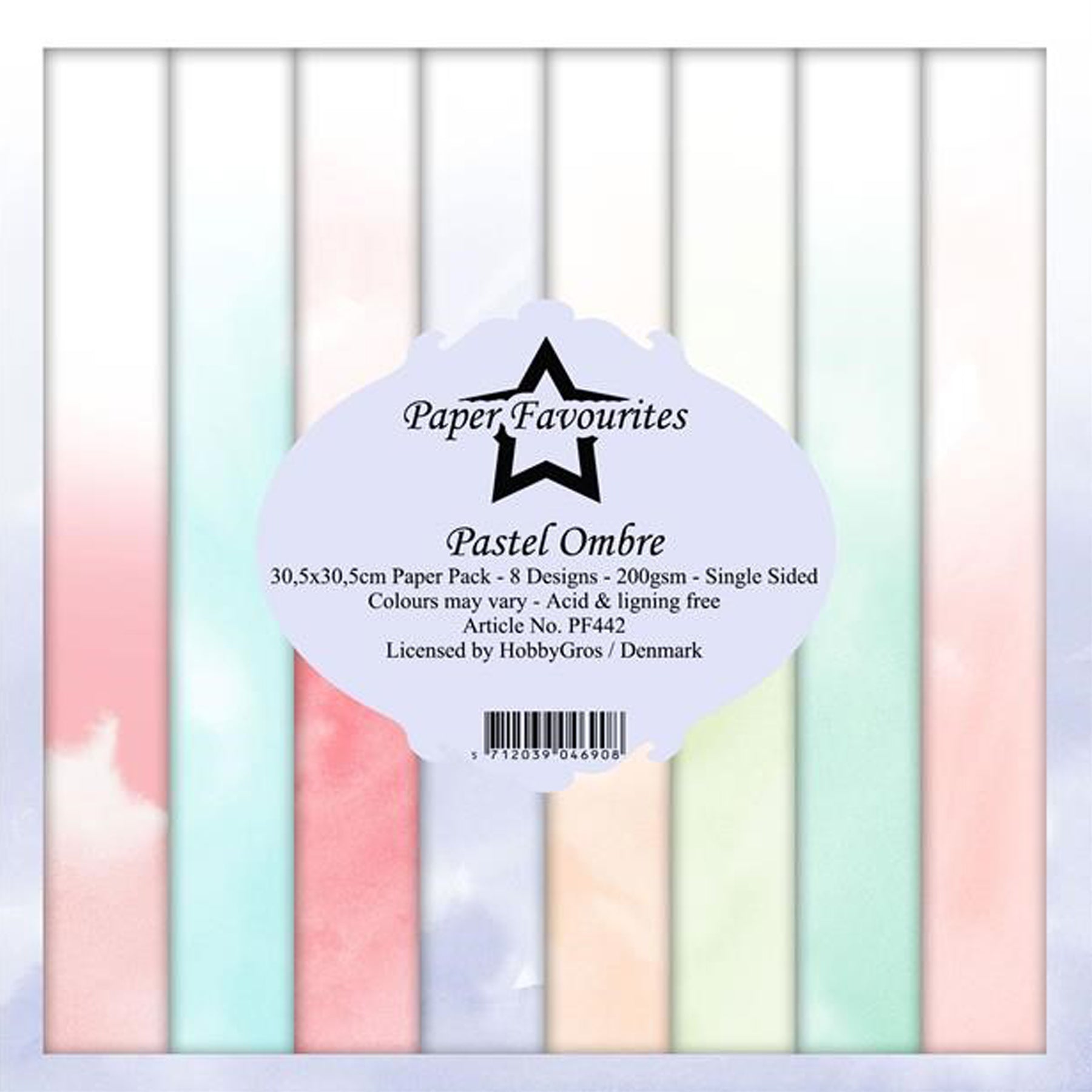 Crealive Paper Pad 200 g/m2 - 12’’ x 12’’ - Pastel Ombre
Inhalt:
• 8 Blatt
• 8 Designs
Spezifikationen:
• 12’’ x 12’’ (30.5 cm x 30.5 cm)
• 200 g/m2
• einseitig bedruckt
• säure- und ligninfrei
Dieses Paper Pad ist geeignet für:
• Karten
• Boxen
• 3D-Projekte
• Geschenkboxen & Verpackungen
• Plotten
• Scrapbooking
• Basteln mit Kindern