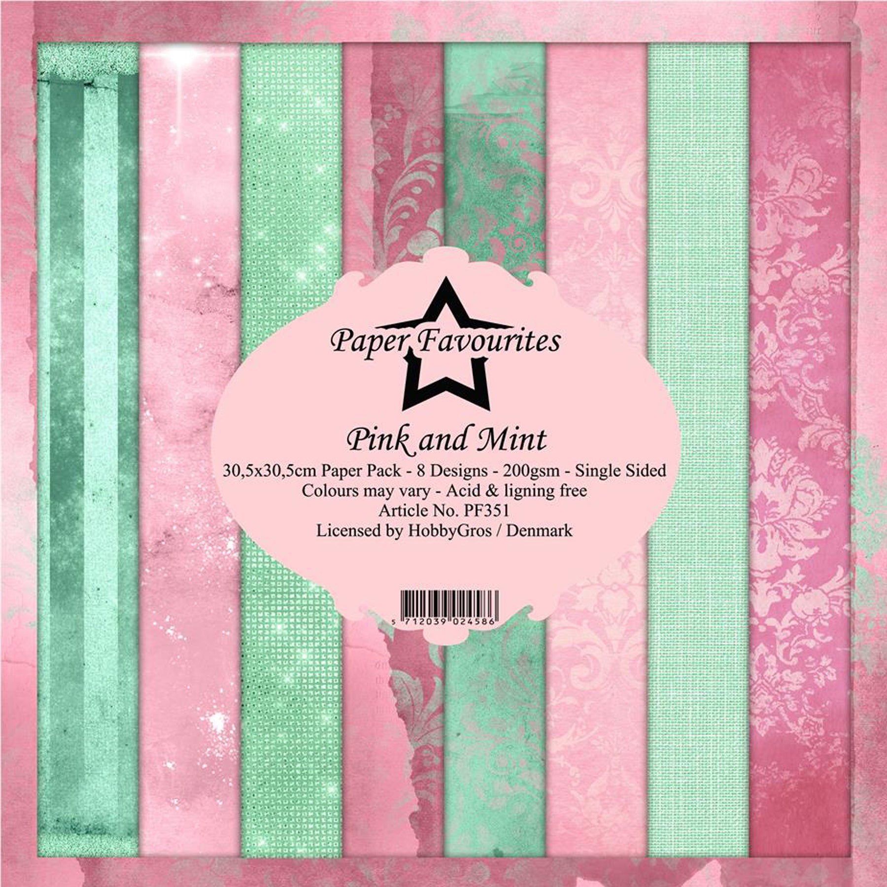 Crealive Paper Pad 200 g/m2 - 12’’ x 12’’ - Pink and Mint
Inhalt:
• 8 Blatt
• 8 Designs
Spezifikationen:
• 12’’ x 12’’ (30.5 cm x 30.5 cm)
• 200 g/m2
• einseitig bedruckt
• säure- und ligninfrei
Dieses Paper Pad ist geeignet für:
• Karten
• Boxen
• 3D-Projekte
• Geschenkboxen & Verpackungen
• Plotten
• Scrapbooking
• Basteln mit Kindern