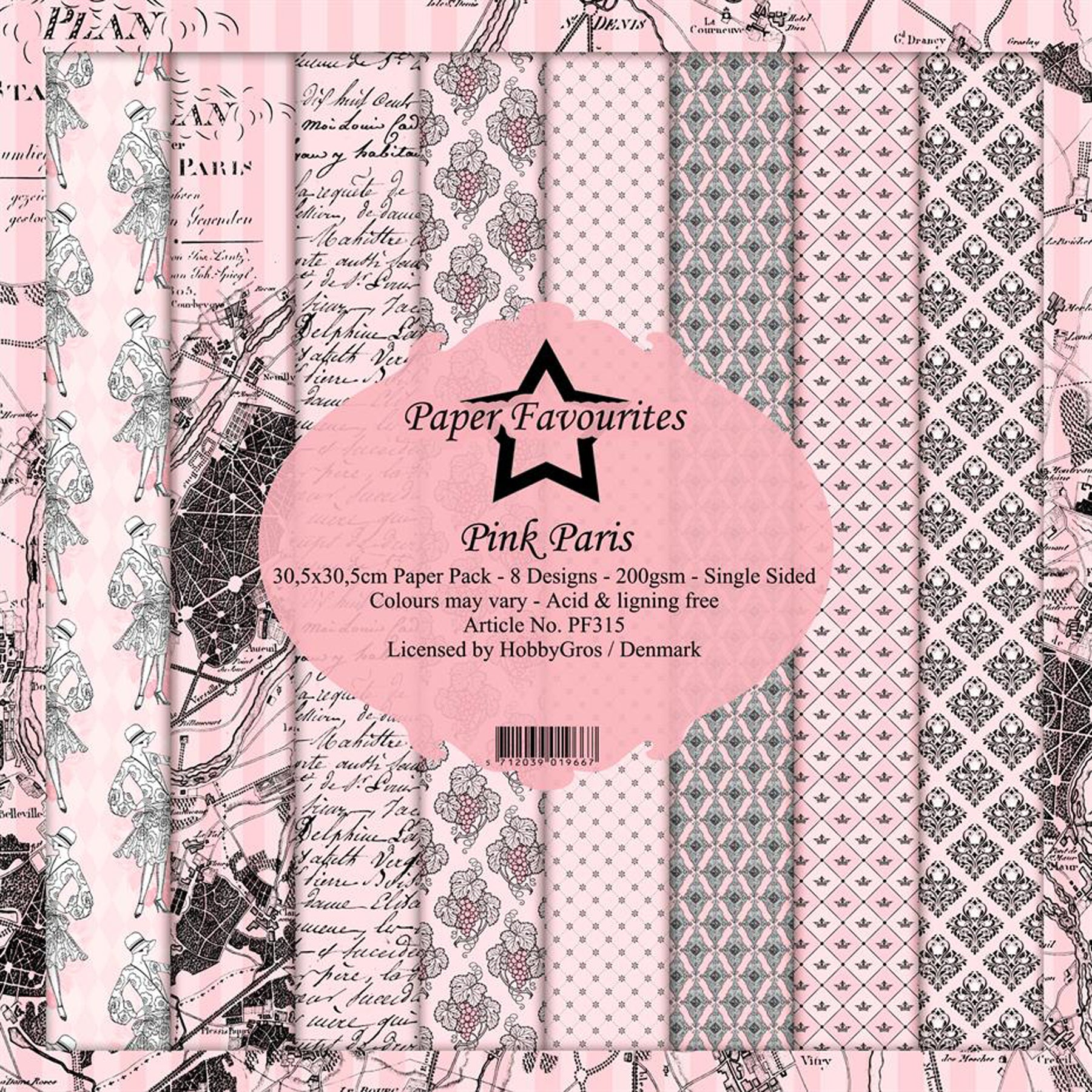 Crealive Paper Pad 200 g/m2 - 12’’ x 12’’ - Pink Paris
Inhalt:
• 8 Blatt
• 8 Designs
Spezifikationen:
• 12’’ x 12’’ (30.5 cm x 30.5 cm)
• 200 g/m2
• einseitig bedruckt
• säure- und ligninfrei
Dieses Paper Pad ist geeignet für:
• Karten
• Boxen
• 3D-Projekte
• Geschenkboxen & Verpackungen
• Plotten
• Scrapbooking
• Basteln mit Kindern