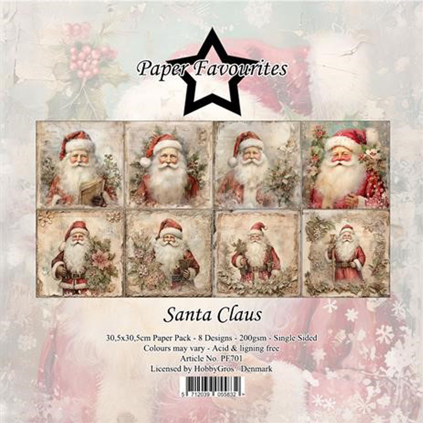 Crealive Paper Pad 200 g/m2 - 12’’ x 12’’ - Santa Claus
Inhalt:
• 8 Blatt
• 8 Designs
Spezifikationen:
• 12’’ x 12’’ (30.5 cm x 30.5 cm)
• 200 g/m2
• einseitig bedruckt
• säure- und ligninfrei
Dieses Paper Pad ist geeignet für:
• Karten
• Boxen
• 3D-Projekte
• Geschenkboxen & Verpackungen
• Plotten
• Scrapbooking
• Basteln mit Kindern