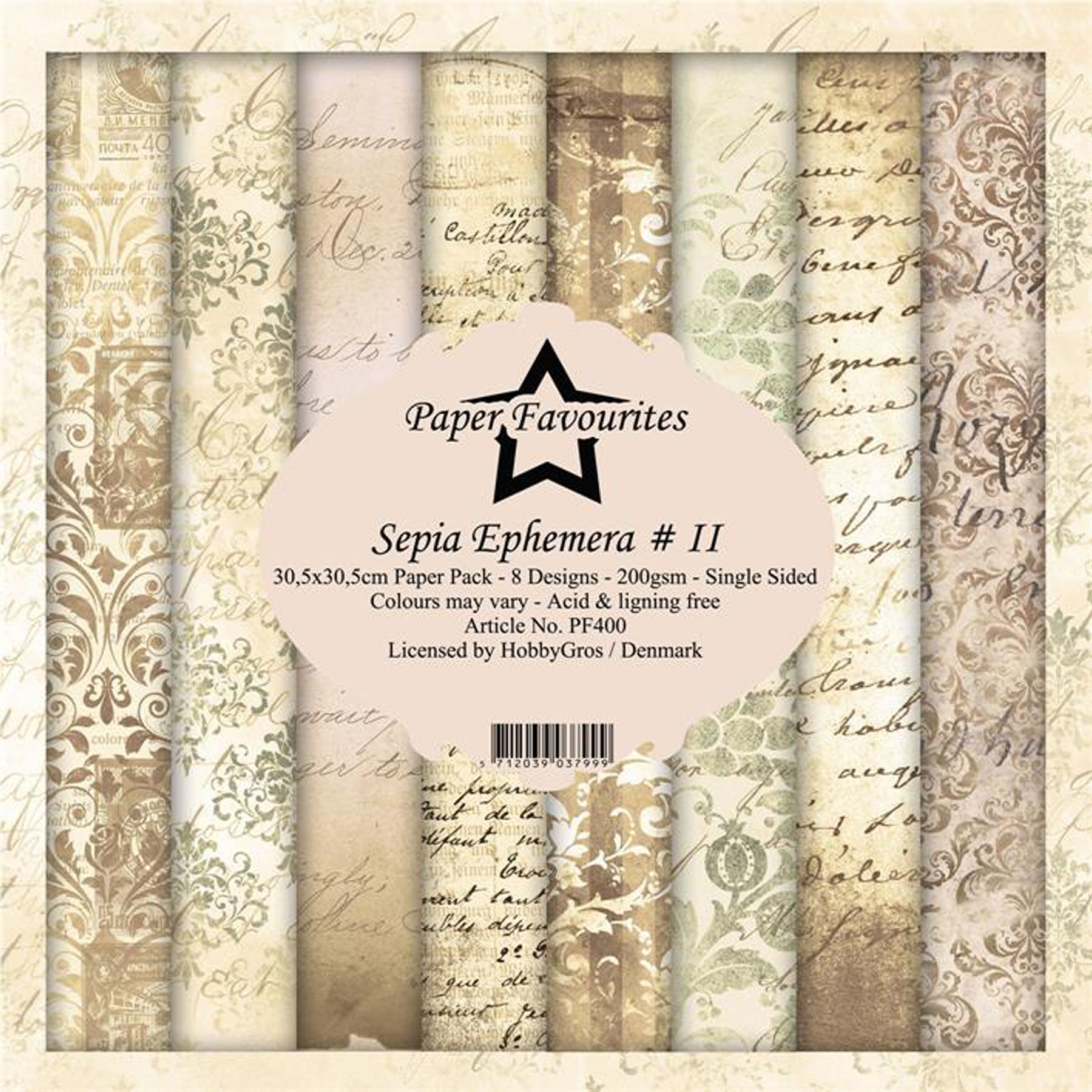 Crealive Paper Pad 200 g/m2 - 12’’ x 12’’ - Sepia Ephemera II
Inhalt:
• 8 Blatt
• 8 Designs
Spezifikationen:
• 12’’ x 12’’ (30.5 cm x 30.5 cm)
• 200 g/m2
• einseitig bedruckt
• säure- und ligninfrei
Dieses Paper Pad ist geeignet für:
• Karten
• Boxen
• 3D-Projekte
• Geschenkboxen & Verpackungen
• Plotten
• Scrapbooking
• Basteln mit Kindern