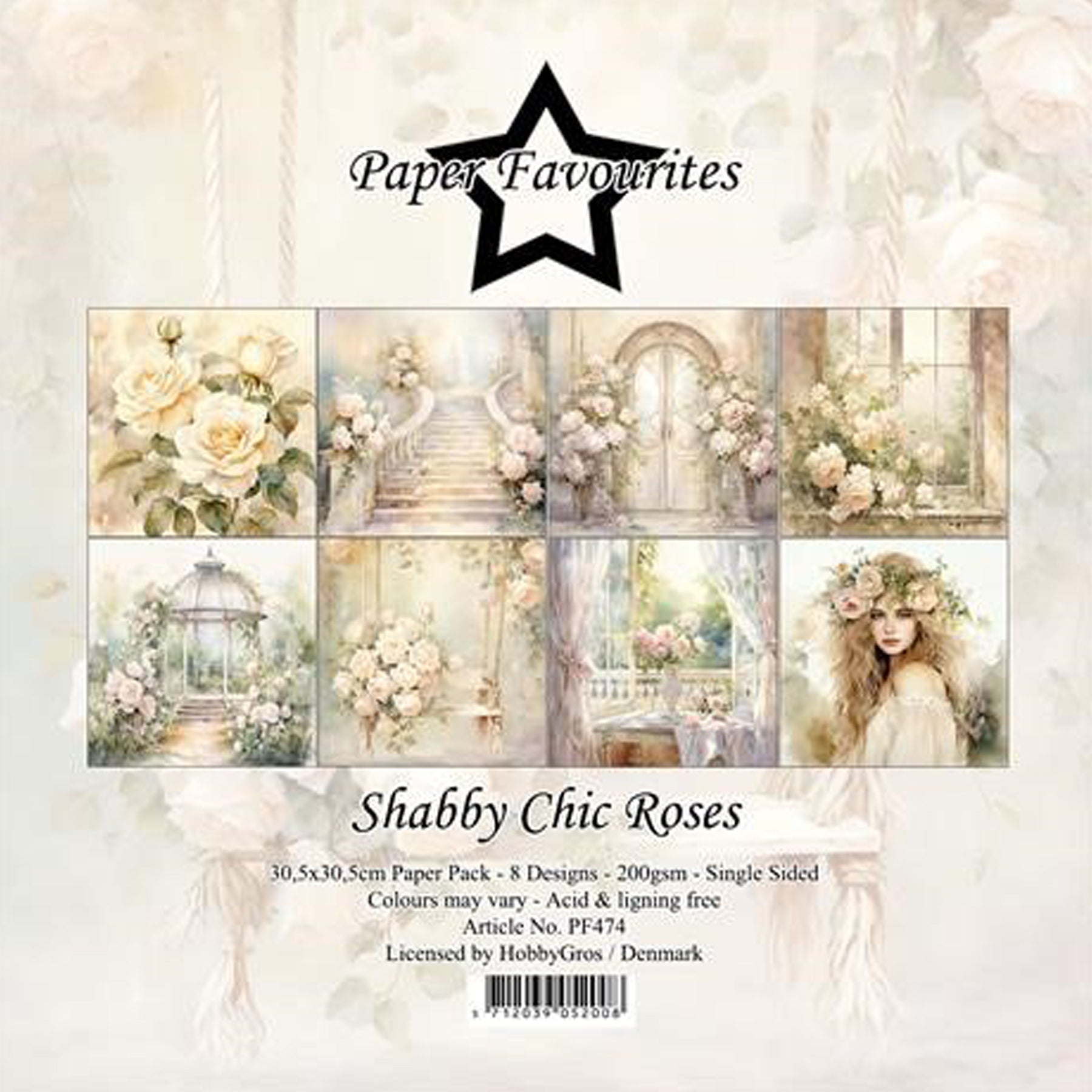 Crealive Paper Pad 200 g/m2 - 12’’ x 12’’ - Shabby Chic Roses
Inhalt:
• 8 Blatt
• 8 Designs
Spezifikationen:
• 12’’ x 12’’ (30.5 cm x 30.5 cm)
• 200 g/m2
• einseitig bedruckt
• säure- und ligninfrei
Dieses Paper Pad ist geeignet für:
• Karten
• Boxen
• 3D-Projekte
• Geschenkboxen & Verpackungen
• Plotten
• Scrapbooking
• Basteln mit Kindern