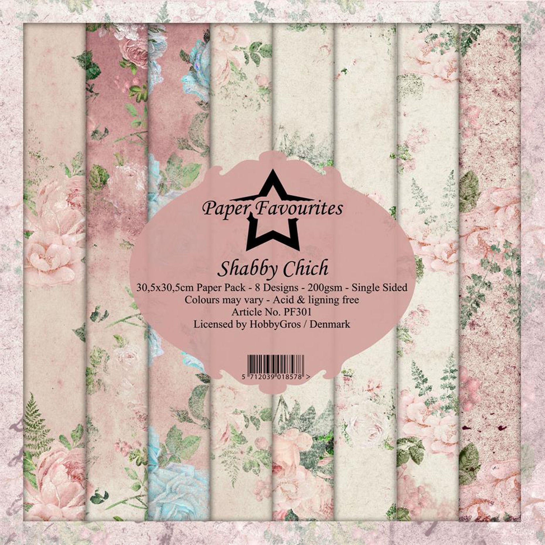 Crealive Paper Pad 200 g/m2 - 12’’ x 12’’ - Shabby Chic
Inhalt:
• 8 Blatt
• 8 Designs
Spezifikationen:
• 12’’ x 12’’ (30.5 cm x 30.5 cm)
• 200 g/m2
• einseitig bedruckt
• säure- und ligninfrei
Dieses Paper Pad ist geeignet für:
• Karten
• Boxen
• 3D-Projekte
• Geschenkboxen & Verpackungen
• Plotten
• Scrapbooking
• Basteln mit Kindern
