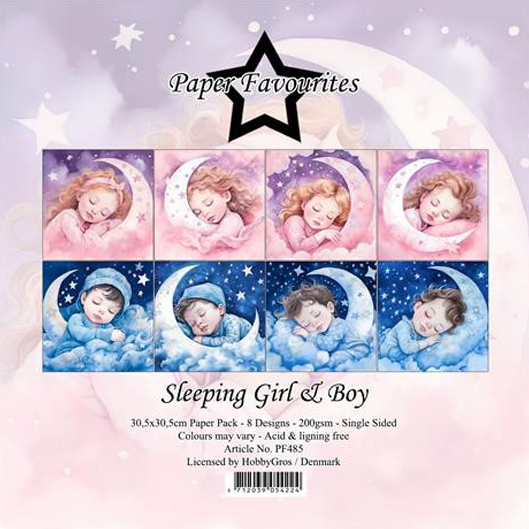 Crealive Paper Pad 200 g/m2 - 12’’ x 12’’ - Sleeping Girl & Boy
Inhalt:
• 8 Blatt
• 8 Designs
Spezifikationen:
• 12’’ x 12’’ (30.5 cm x 30.5 cm)
• 200 g/m2
• einseitig bedruckt
• säure- und ligninfrei
Dieses Paper Pad ist geeignet für:
• Karten
• Boxen
• 3D-Projekte
• Geschenkboxen & Verpackungen
• Plotten
• Scrapbooking
• Basteln mit Kindern