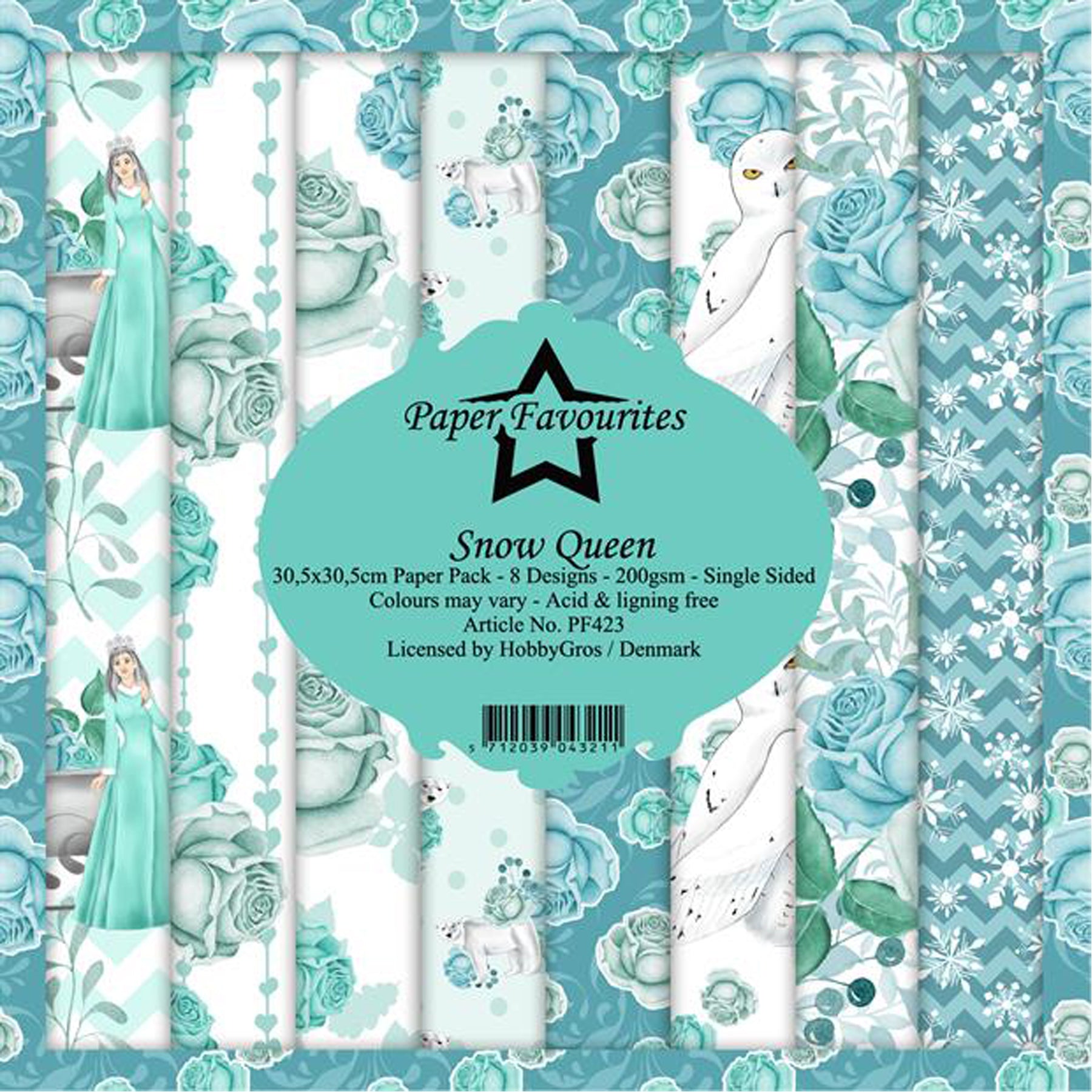 Crealive Paper Pad 200 g/m2 - 12’’ x 12’’ - Snow Queen
Inhalt:
• 8 Blatt
• 8 Designs
Spezifikationen:
• 12’’ x 12’’ (30.5 cm x 30.5 cm)
• 200 g/m2
• einseitig bedruckt
• säure- und ligninfrei
Dieses Paper Pad ist geeignet für:
• Karten
• Boxen
• 3D-Projekte
• Geschenkboxen & Verpackungen
• Plotten
• Scrapbooking
• Basteln mit Kindern