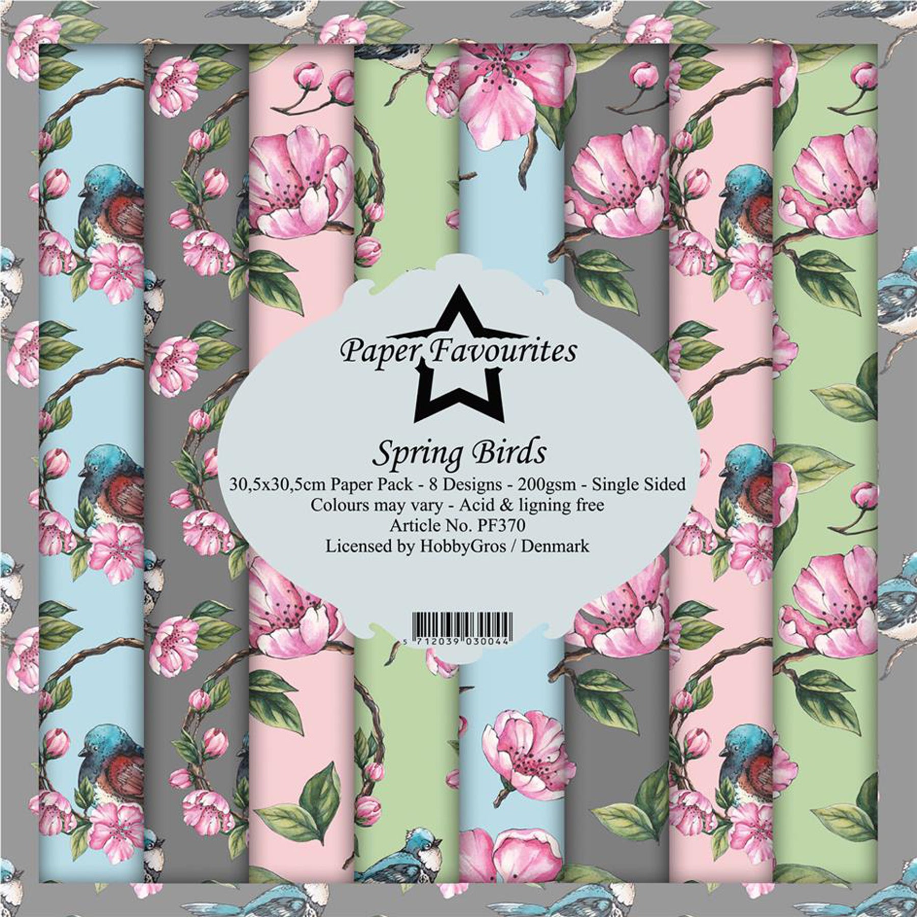 Crealive Paper Pad 200 g/m2 - 12’’ x 12’’ - Spring Birds
Inhalt:
• 8 Blatt
• 8 Designs
Spezifikationen:
• 12’’ x 12’’ (30.5 cm x 30.5 cm)
• 200 g/m2
• einseitig bedruckt
• säure- und ligninfrei
Dieses Paper Pad ist geeignet für:
• Karten
• Boxen
• 3D-Projekte
• Geschenkboxen & Verpackungen
• Plotten
• Scrapbooking
• Basteln mit Kindern