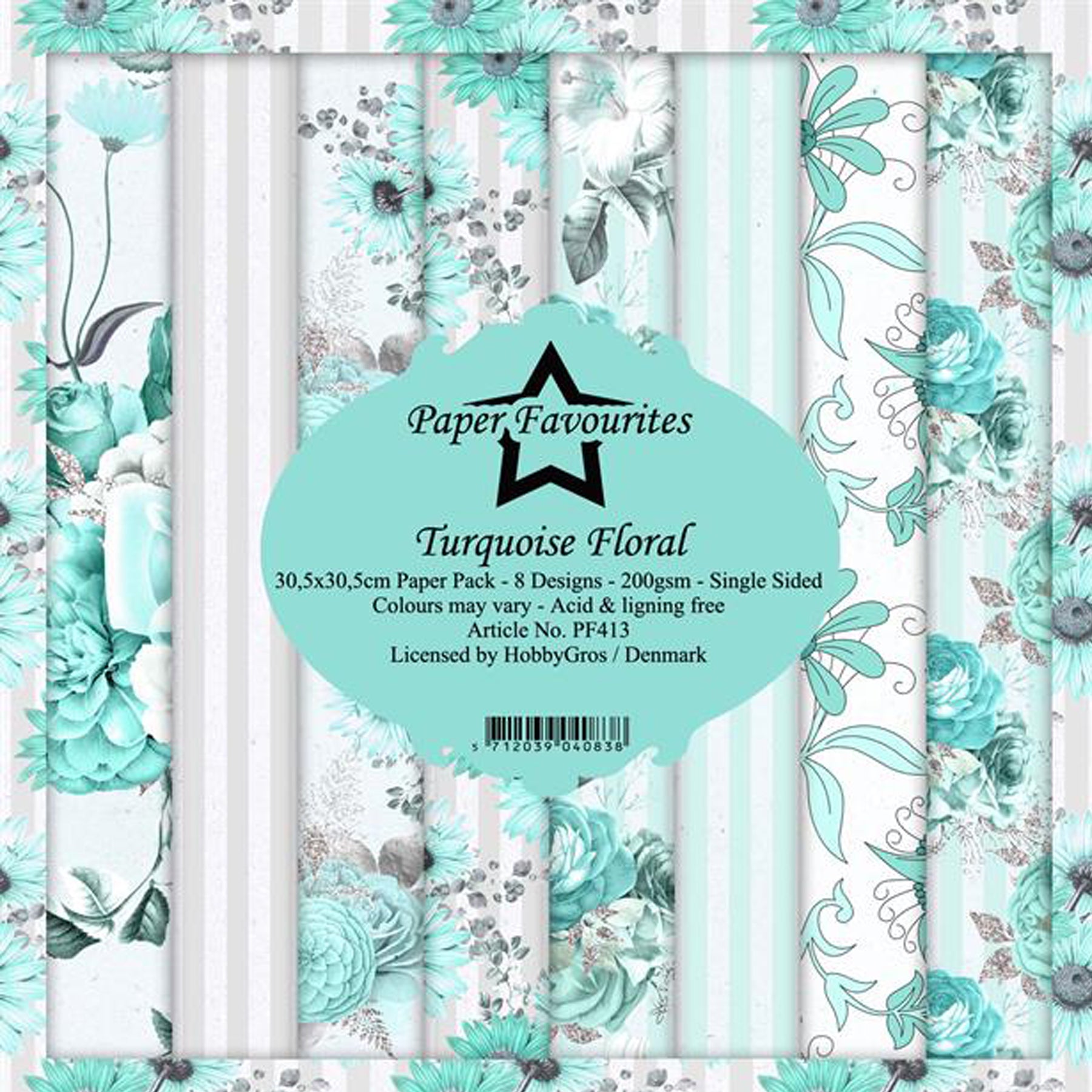 Crealive Paper Pad 200 g/m2 - 12’’ x 12’’ - Turquoise Floral
Inhalt:
• 8 Blatt
• 8 Designs
Spezifikationen:
• 12’’ x 12’’ (30.5 cm x 30.5 cm)
• 200 g/m2
• einseitig bedruckt
• säure- und ligninfrei
Dieses Paper Pad ist geeignet für:
• Karten
• Boxen
• 3D-Projekte
• Geschenkboxen & Verpackungen
• Plotten
• Scrapbooking
• Basteln mit Kindern