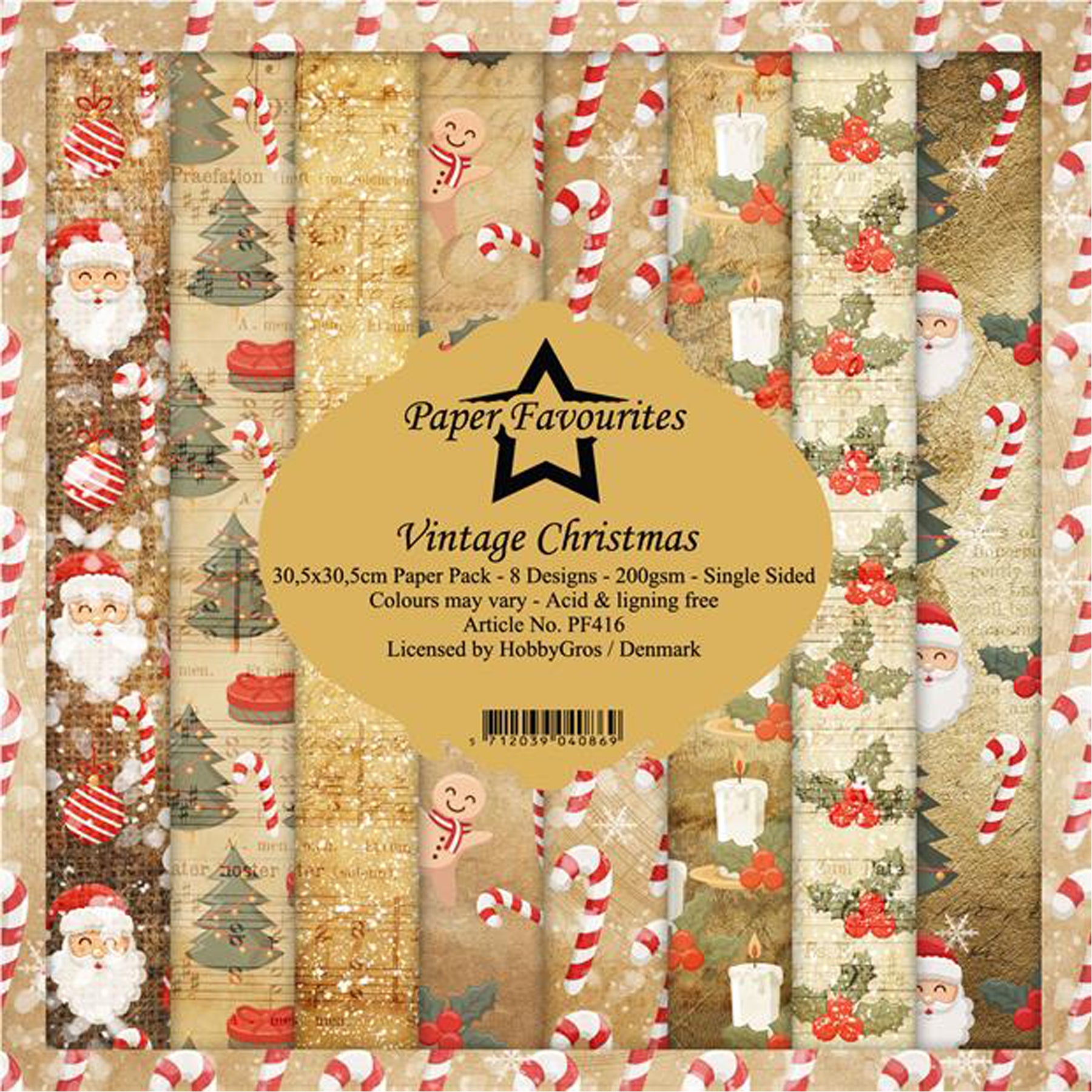 Crealive Paper Pad 200 g/m2 - 12’’ x 12’’ - Vintage Christmas
Inhalt:
• 8 Blatt
• 8 Designs
Spezifikationen:
• 12’’ x 12’’ (30.5 cm x 30.5 cm)
• 200 g/m2
• einseitig bedruckt
• säure- und ligninfrei
Dieses Paper Pad ist geeignet für:
• Karten
• Boxen
• 3D-Projekte
• Geschenkboxen & Verpackungen
• Plotten
• Scrapbooking
• Basteln mit Kindern