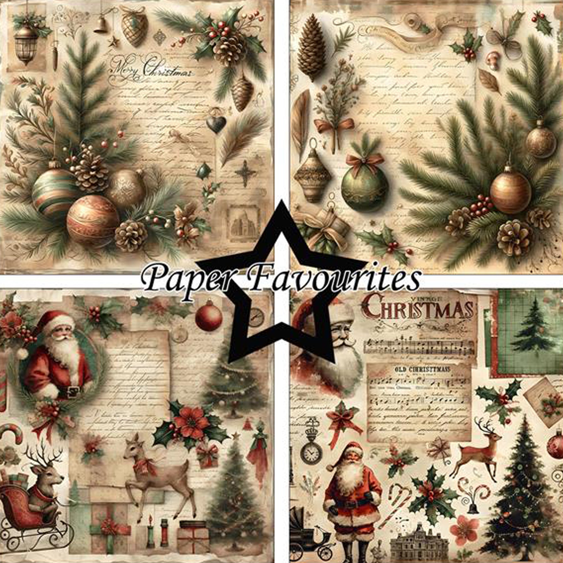 Crealive Paper Pad 200 g/m2 - 12’’ x 12’’ - Vintage Christmas
Inhalt:
• 8 Blatt
• 8 Designs
Spezifikationen:
• 12’’ x 12’’ (30.5 cm x 30.5 cm)
• 200 g/m2
• einseitig bedruckt
• säure- und ligninfrei
Dieses Paper Pad ist geeignet für:
• Karten
• Boxen
• 3D-Projekte
• Geschenkboxen & Verpackungen
• Plotten
• Scrapbooking
• Basteln mit Kindern