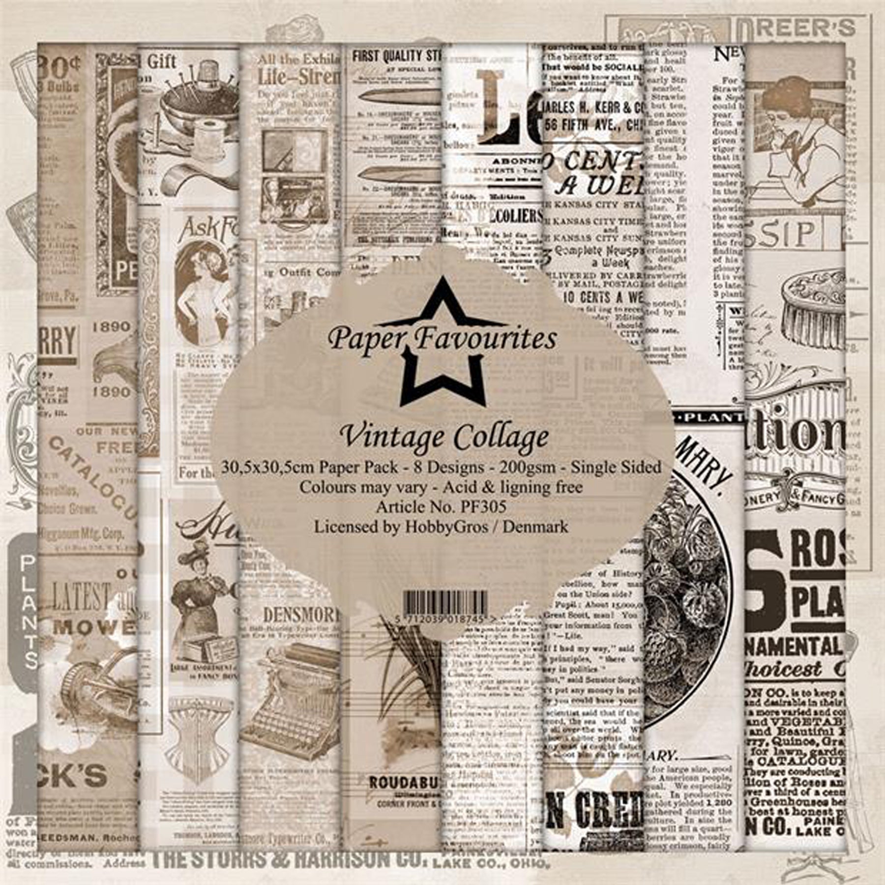 Crealive Paper Pad 200 g/m2 - 12’’ x 12’’ - Vintage Collage
Inhalt:
• 8 Blatt
• 8 Designs
Spezifikationen:
• 12’’ x 12’’ (30.5 cm x 30.5 cm)
• 200 g/m2
• einseitig bedruckt
• säure- und ligninfrei
Dieses Paper Pad ist geeignet für:
• Karten
• Boxen
• 3D-Projekte
• Geschenkboxen & Verpackungen
• Plotten
• Scrapbooking
• Basteln mit Kindern