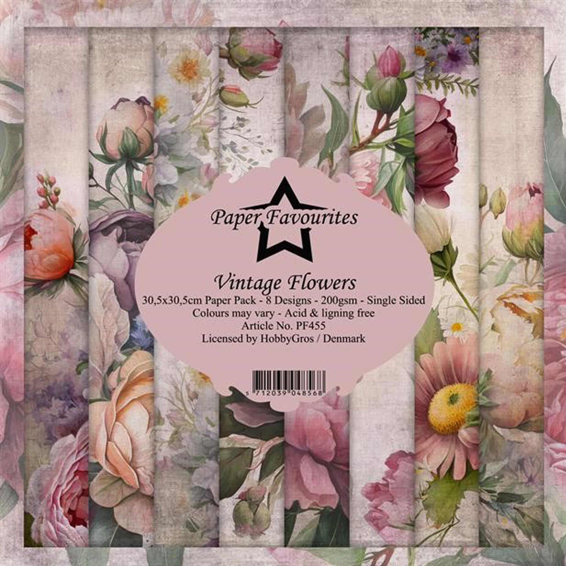 Crealive Paper Pad 200 g/m2 - 12’’ x 12’’ - Vintage Flowers
Inhalt:
• 8 Blatt
• 8 Designs
Spezifikationen:
• 12’’ x 12’’ (30.5 cm x 30.5 cm)
• 200 g/m2
• einseitig bedruckt
• säure- und ligninfrei
Dieses Paper Pad ist geeignet für:
• Karten
• Boxen
• 3D-Projekte
• Geschenkboxen & Verpackungen
• Plotten
• Scrapbooking
• Basteln mit Kindern