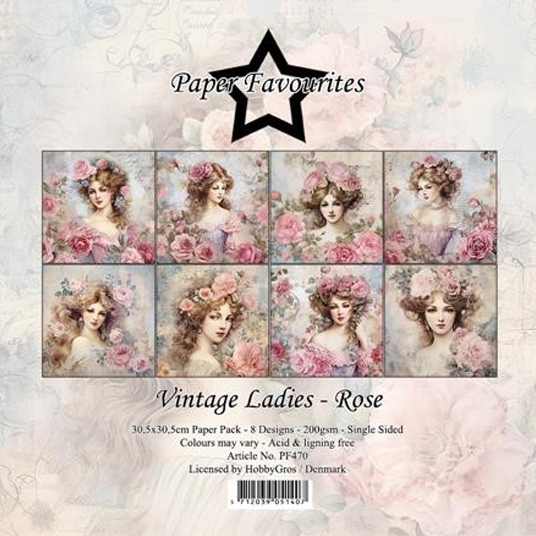 Crealive Paper Pad 200 g/m2 - 12’’ x 12’’ - Vintage Ladies - Rose
Inhalt:
• 8 Blatt
• 8 Designs
Spezifikationen:
• 12’’ x 12’’ (30.5 cm x 30.5 cm)
• 200 g/m2
• einseitig bedruckt
• säure- und ligninfrei
Dieses Paper Pad ist geeignet für:
• Karten
• Boxen
• 3D-Projekte
• Geschenkboxen & Verpackungen
• Plotten
• Scrapbooking
• Basteln mit Kindern