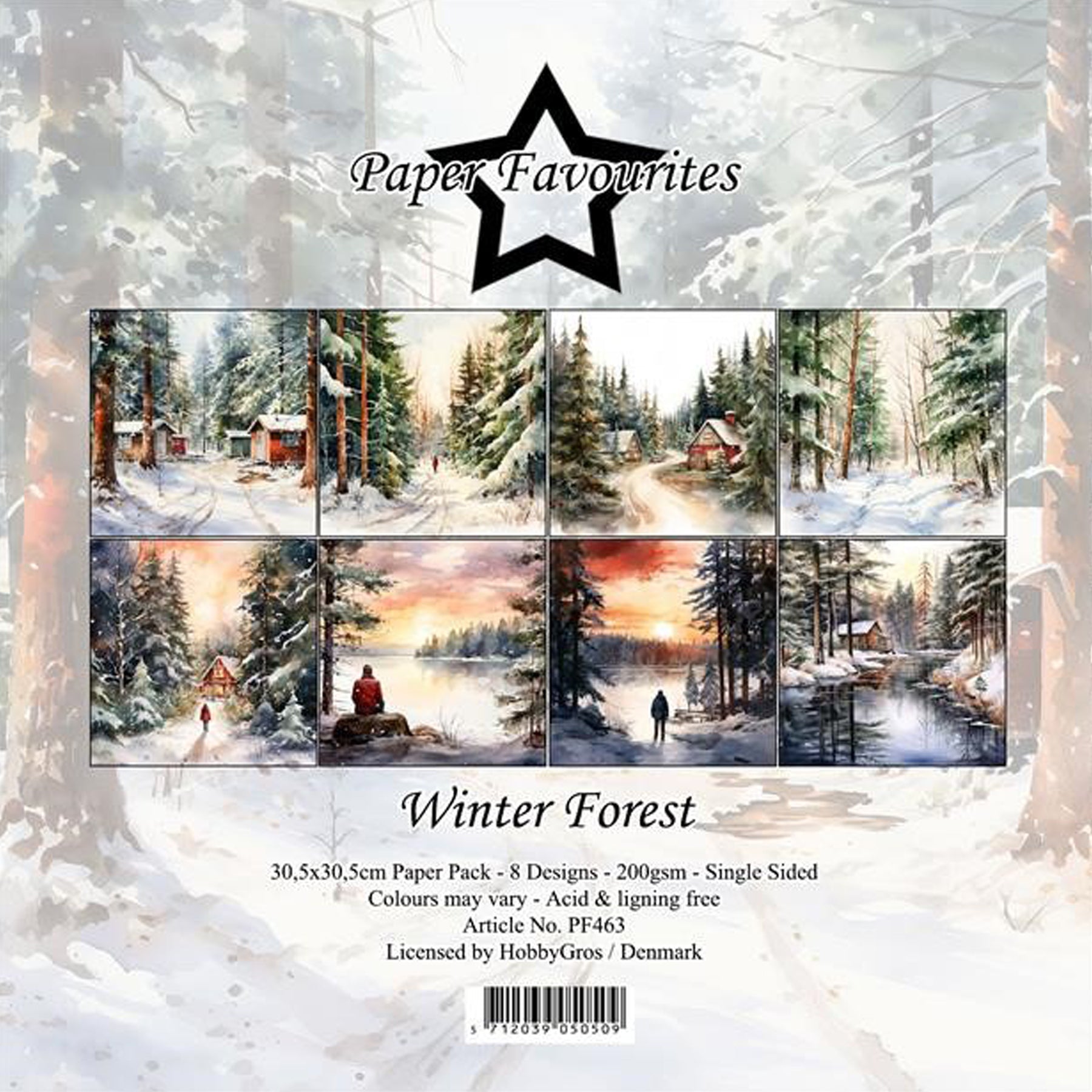 Crealive Paper Pad 200 g/m2 - 12’’ x 12’’ – Winter Forest
Inhalt:
• 8 Blatt
• 8 Designs
Spezifikationen:
• 12’’ x 12’’ (30.5 cm x 30.5 cm)
• 200 g/m2
• einseitig bedruckt
• säure- und ligninfrei
Dieses Paper Pad ist geeignet für:
• Karten
• Boxen
• 3D-Projekte
• Geschenkboxen & Verpackungen
• Plotten
• Scrapbooking
• Basteln mit Kindern