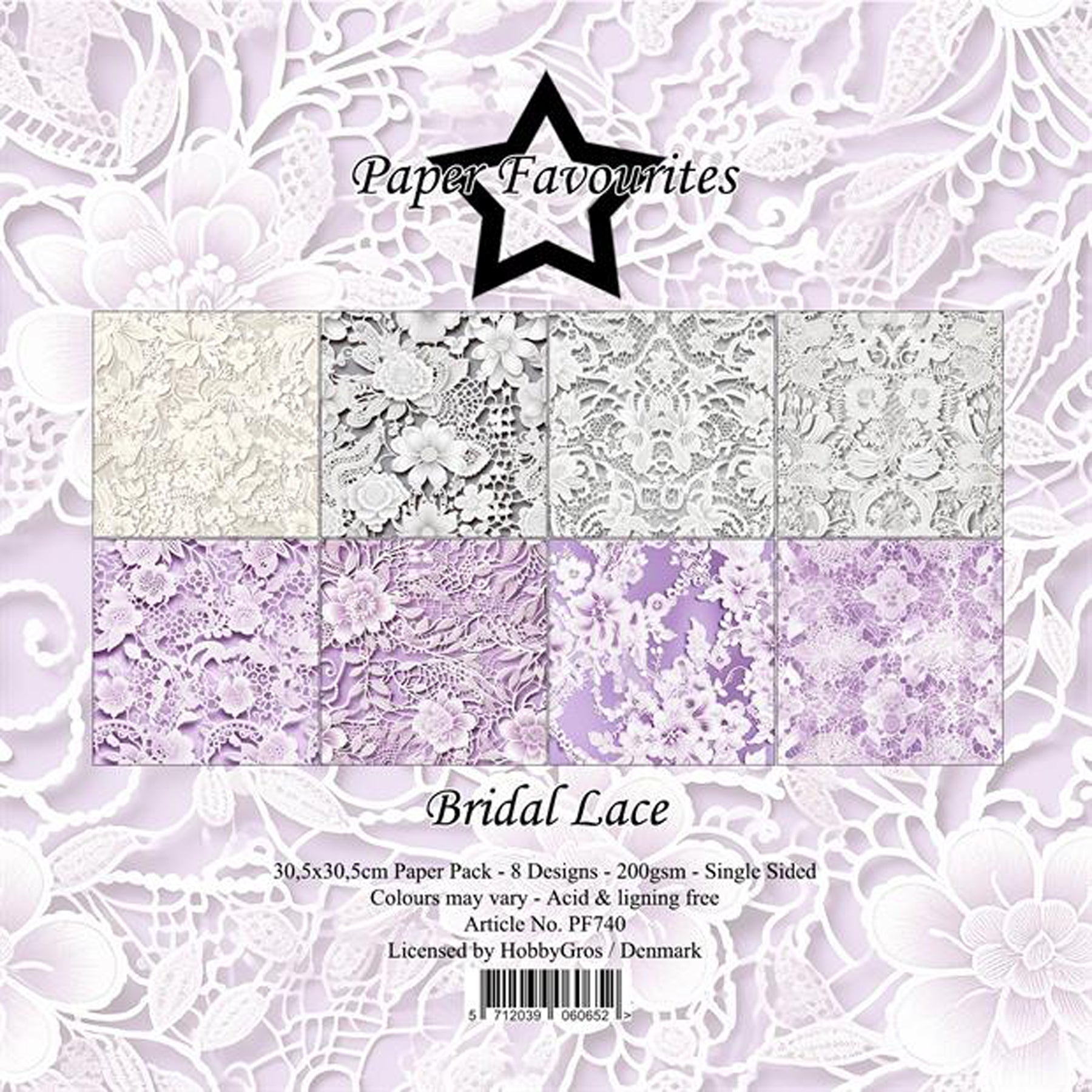 Crealive Paper Pad 200 g/m2 - 12’’ x 12’’ - Bridal Lace
Inhalt:
• 8 Blatt
• 8 Designs
Spezifikationen:
• 12’’ x 12’’ (30.5 cm x 30.5 cm)
• 200 g/m2
• einseitig bedruckt
• säure- und ligninfrei
Dieses Paper Pad ist geeignet für:
• Karten
• Boxen
• 3D-Projekte
• Geschenkboxen & Verpackungen
• Plotten
• Scrapbooking
• Stanzen
• Prägen
• Journaling
• Mixed Media
Aus diesen einseitig bedruckten, romantischen Brautspitze-Papieren kannst Du zauberhafte Karten, Verzierungen für Karten, Geschenkboxen, Verpac