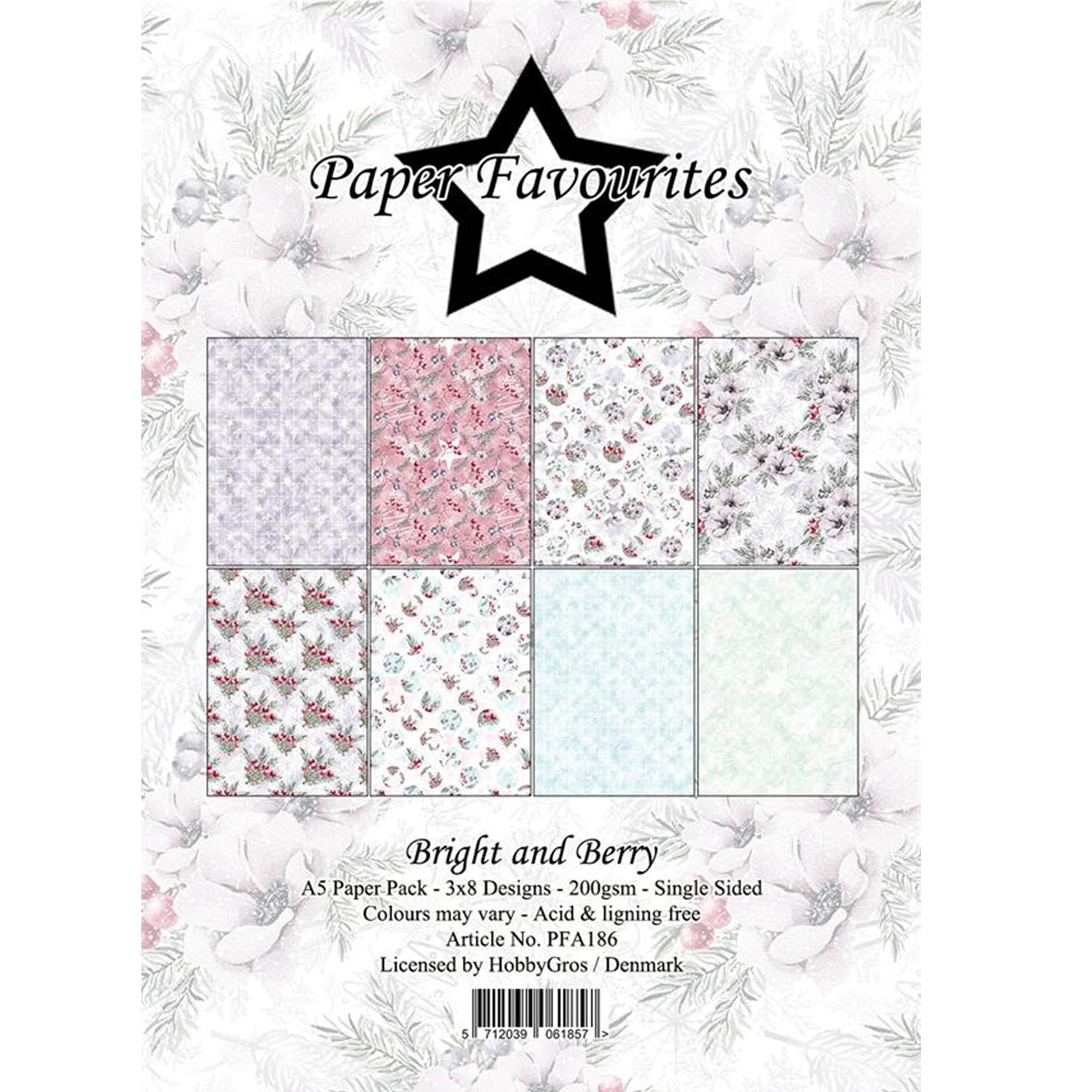 Crealive Paper Pad 200 g/m2 - A5 - Bright and Berry
Inhalt:
• 24 Blatt
• 8 Designs
Spezifikationen:
• A5 (14.8 x 21 cm)
• 200 g/m2
• einseitig bedruckt
• säure- und ligninfrei
Dieses Paper Pad ist geeignet für:
• Karten
• Karten-Verzierungen
• kleine Geschenkboxen & Verpackungen
• Plotten
• Stanzen
• Prägen
• Scrapbooking
• Journaling
• Mixed Media
Dieses einseitig bedruckte Designpapier mit zauberhaften floralen Designs ist eine wunderbare Basis für kreative, spezielle, individuelle Karten, Plotts,
