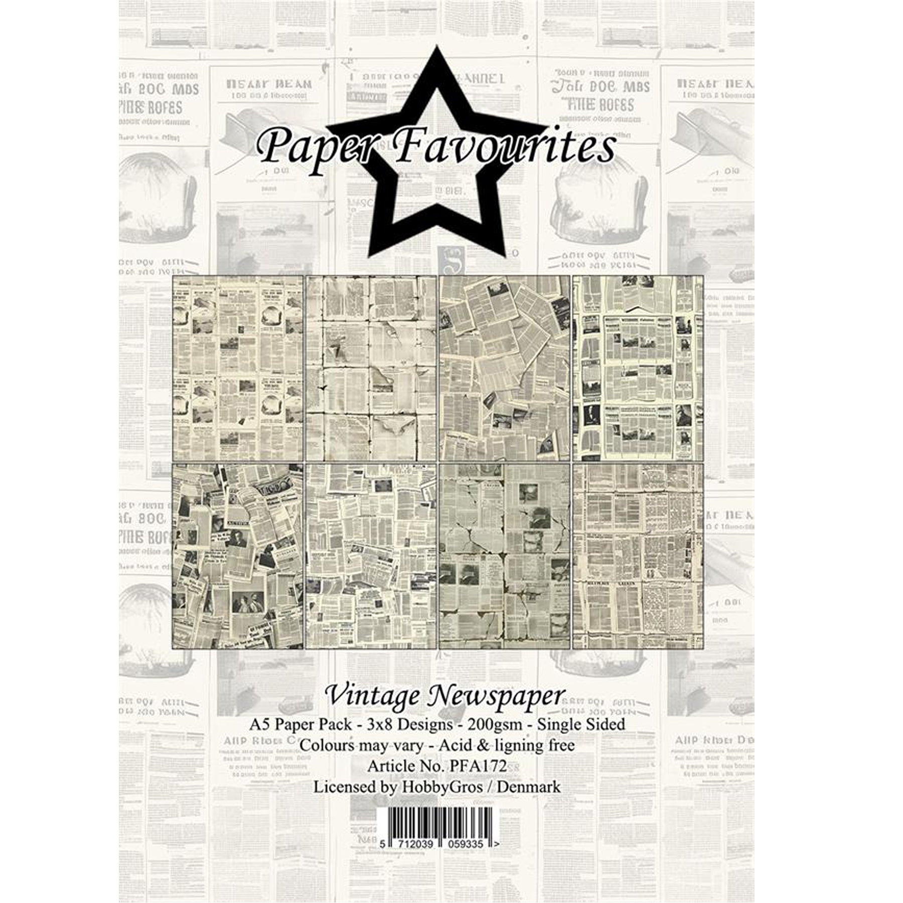 Crealive Paper Pad 200 g/m2 - A5 - Vintage Newspaper
Inhalt:
• 24 Bogen
• 8 Designs
Spezifikationen:
• A5 (14.8 x 21 cm)
• 200 g/m2
• einseitig bedruckt
• säure- und ligninfrei
Dieses Paper Pad ist geeignet für:
• Karten
• Karten-Verzierungen
• Plotten
• Stanzen
• Prägen
• Scrapbooking
Dieses einseitig bedruckte Designpapier mit Zeitungs-Designs im Vintage-Look ist eine wunderbare Basis für kreative, spezielle, individuelle Karten, Plotts, Verzierungen von Geschenktaschen, Schachteln, Karten, Gesche