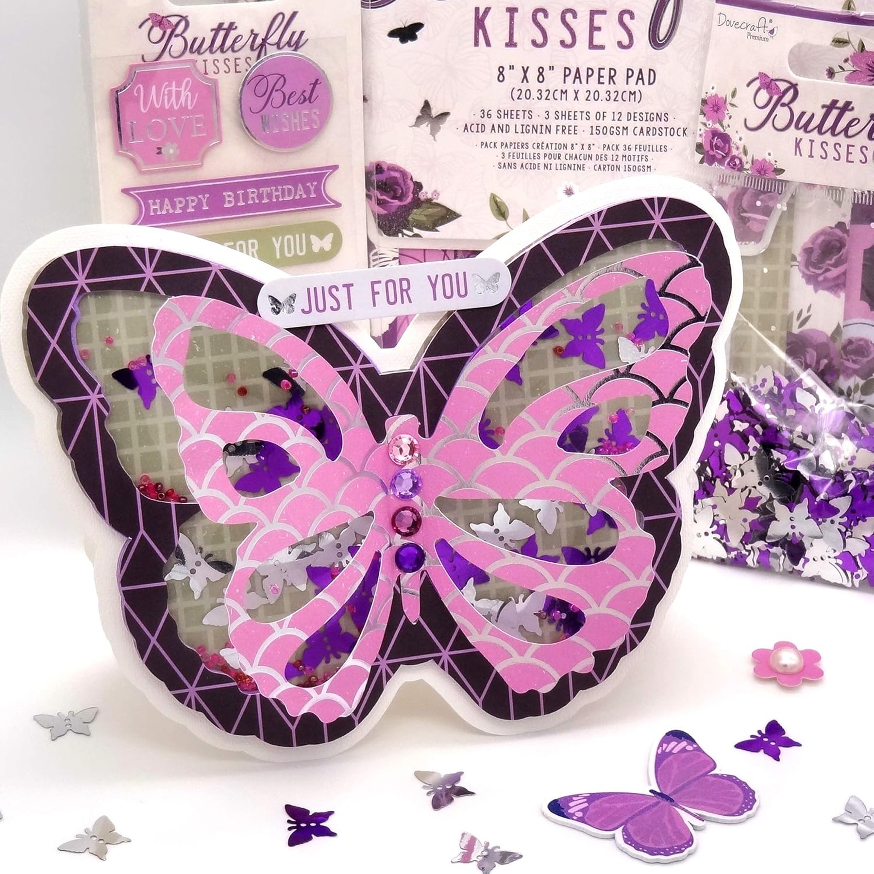 Crealive Designpapier 150 g/m2 - 12’’ x 12’’ - Butterfly Kisses
Inhalt:
• 36 Bltter
• 12 Designs
Spezifikationen:
• 12’’ x 12’’ (30.5 cm x 30.5 cm)
• 150 g/m2
• 12 Designs
• lignin- und säurefrei
• 2 Glitzerpapiere
• 2 Papiere mit Silber foliert
Dieses Paper Pad / Designpapier ist geeignet für:
• Karten-Verzierungen
• Verzierungen von Geschenkboxen & Verpackungen
• Plotten
• Scrapbooking
• Mixed Media
• Journaling