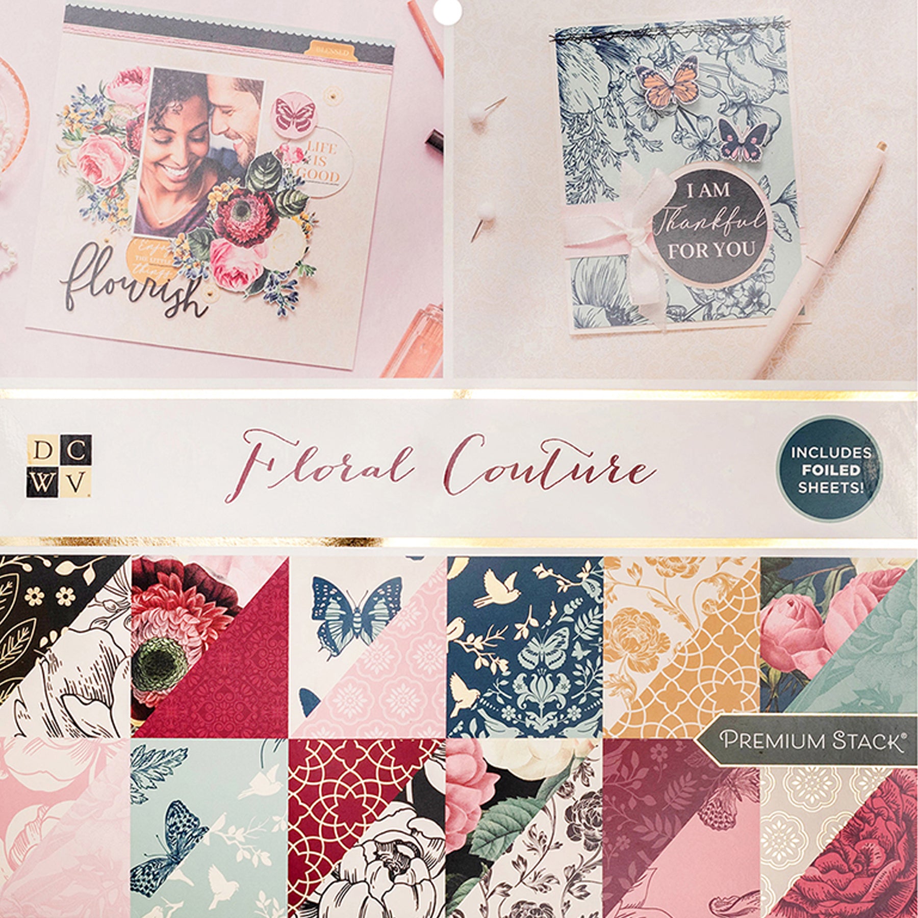 Crealive Designpapier 170 g/m2 - 12’’ x 12’’ - Floral Couture
Inhalt:
• 36 Blätter
Spezifikationen:
• 12’’ x 12’’ (30.5 cm x 30.5 cm)
• 170 g/m2
• 36 Blätter
• mit Folien-Akzenten
• beidseitig bedruckt
• lässt sich gut schneiden
Dieses Designpapier / Motivpapier ist geeignet für:
• Karten-Verzierungen
• Verzierungen von Verpackungen, Geschenkboxen, etc.
• Plotten
• Stanzen
• Scrapbooking
• Mixed Media
• Journaling