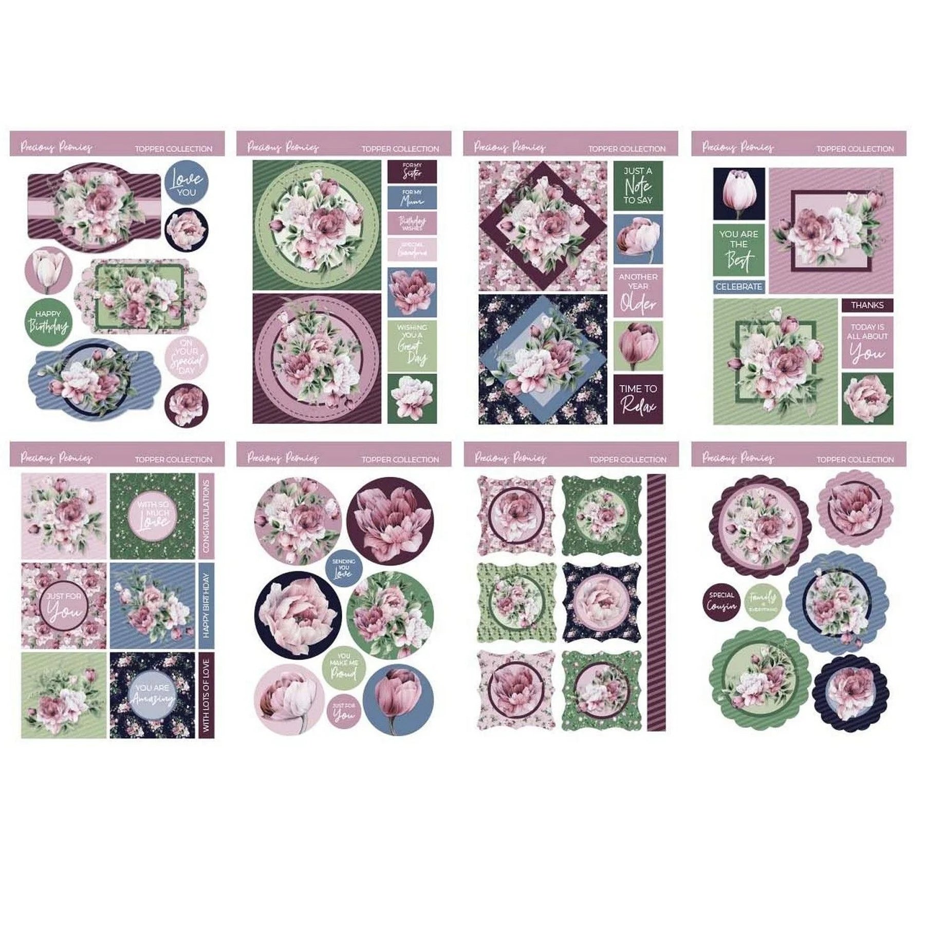 Crealive Designblock 300 g/m2 - A4 - Precious Peonies - Die Cut Collection
Spezifikationen:
• 16 Blätter
• verschiedene Papier Stanzteile (Die Cut)
• A4 (21.0 cm x 29.7 cm)
• 300 g/m2
• einseitig bedruckt
• lignin- und säurefrei
• Marke: The Paper Tree
Dieses Designpapier und Die Cuts (Stanzteile) ist geeignet für:
• Verzierungen von Karten, Geschenkboxen & Verpackungen
• Scrapbooking
• Mixed Media
• Journaling
Dieses Designset aus 300 g/m2 starken Papier mit bereits gestanzten (Die Cut) Designs ist e