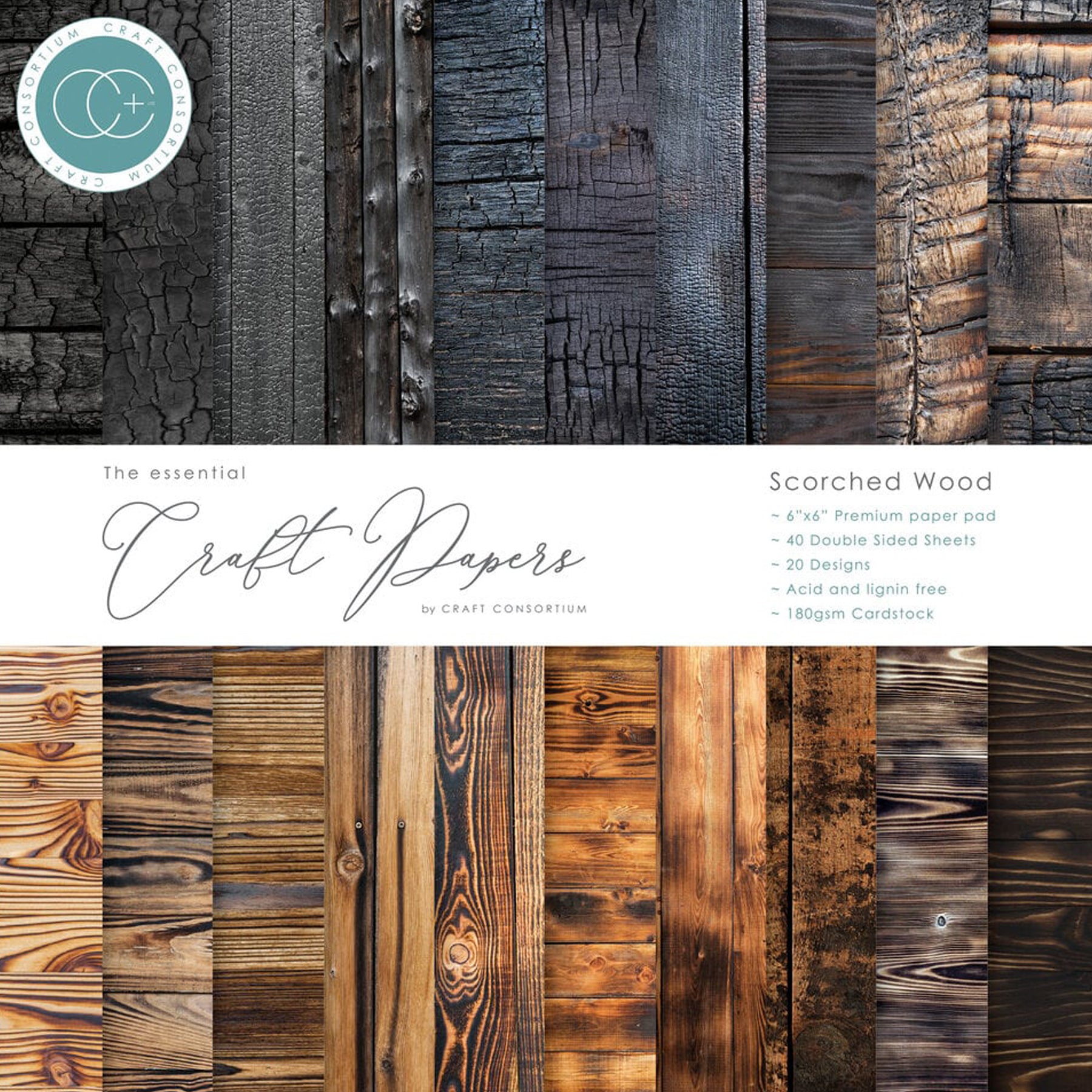 Crealive Premium Paper Pad / Papierblock 180 g/m2 - 6’’ x 6’’ - Scorched Wood
Spezifikationen:
• 40 Blätter
• 20 Designs
• 6’’ x 6’’ (15.25 cm x 15.25 cm)
• 180 g/m2
• beidseitig bedruckt
• säure- und ligninfrei
• lässt sich super schneiden mit allen Schneidemaschinen / Plotter
Dieses Designpapier ist geeignet für:
• Karten
• Verzierungen von Geschenkboxen & Verpackungen
• Plotten
• Scrapbooking
• Mixed Media
• Journaling