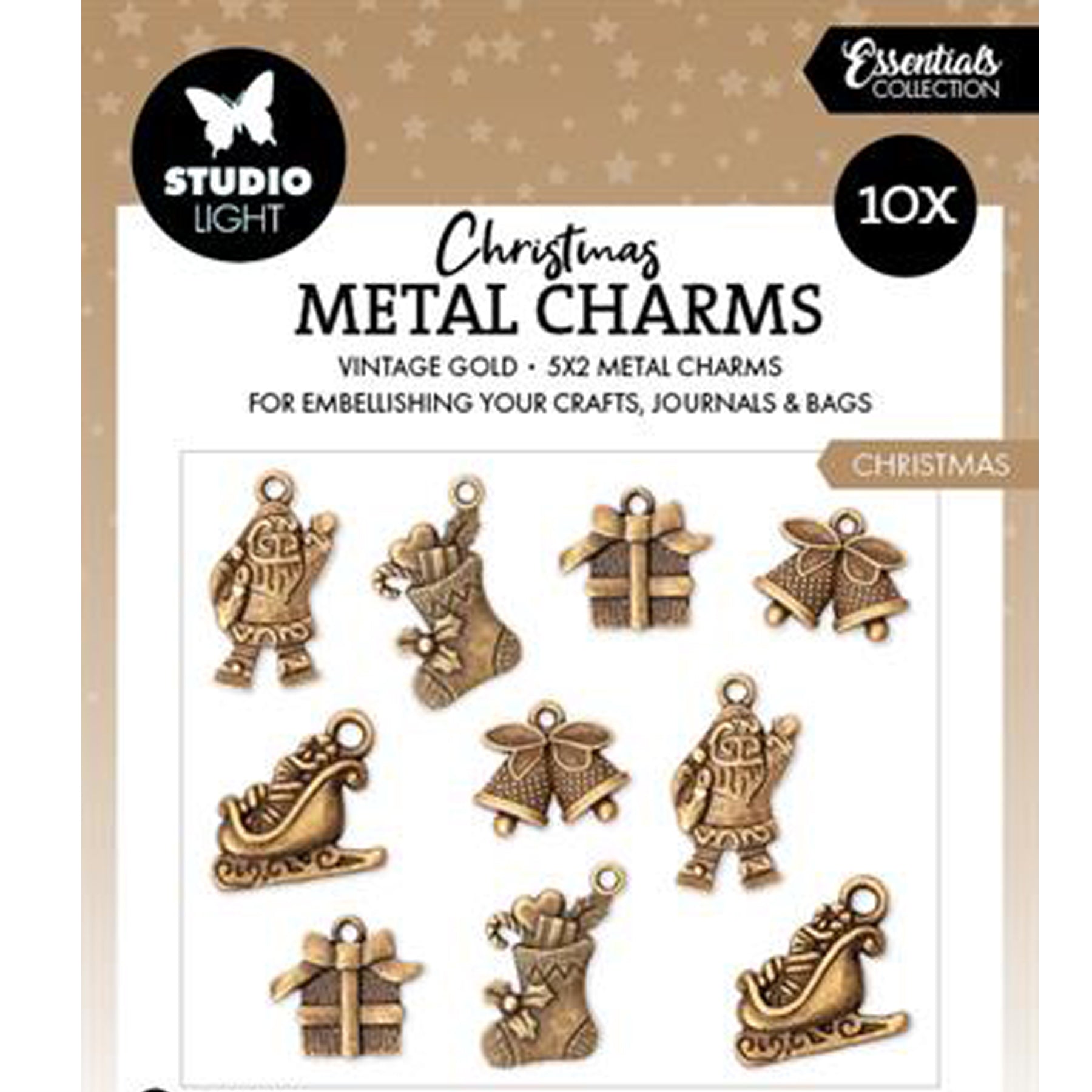 Crealive Christmas Metal Charms - Christmas Elements
Metall-Anhänger / Christmas Metal Charms - Christmas Elements
Inhalt:
• 10 leichte Metall-Anhänger / Metal Charms
Spezifikationen:
• Material: leichtes Metall
• 5 x 2 Stück
• Farbe: Vintage Gold
Die Metall-Anhänger / Metal Charms sind geeignet für:
• Karten-Dekoration
• an Bändern und Kordeln befestigen
• als Anhänger-Tag auf Papieretiketten
• 3D Look auf Deinen Kreationen
• für interaktive Karten
• als Eyecatcher in Vintage Projekten
• Journaling
•