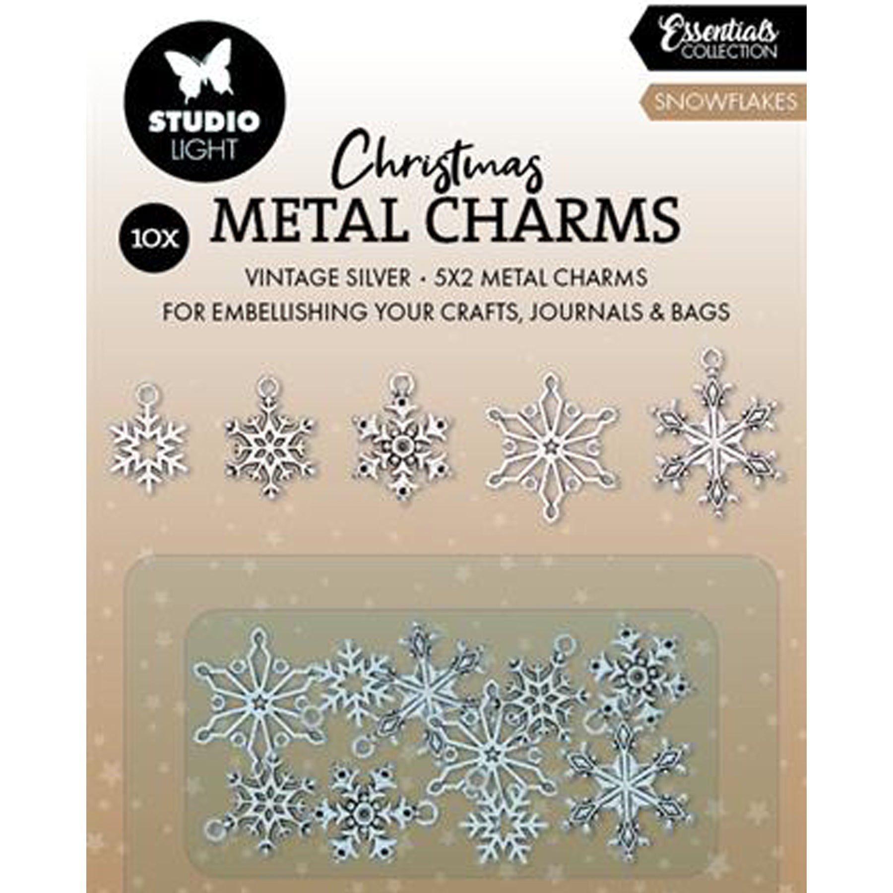 Crealive Christmas Metal Charms - Snowflakes
Metall-Anhänger / Christmas Metal Charms - Snowflakes
Inhalt:
• 10 leichte Metall-Anhänger / Metal Charms
Spezifikationen:
• Material: leichtes Metall
• 5 x 2 Stück
• Farbe: Vintage Silber
Die Metall-Anhänger / Metal Charms sind geeignet für:
• Karten-Dekoration
• an Bändern und Kordeln befestigen
• als Anhänger-Tag auf Papieretiketten
• 3D Look auf Deinen Kreationen
• für interaktive Karten
• als Eyecatcher in Vintage Projekten
• Journaling
• Mixed-Media
•