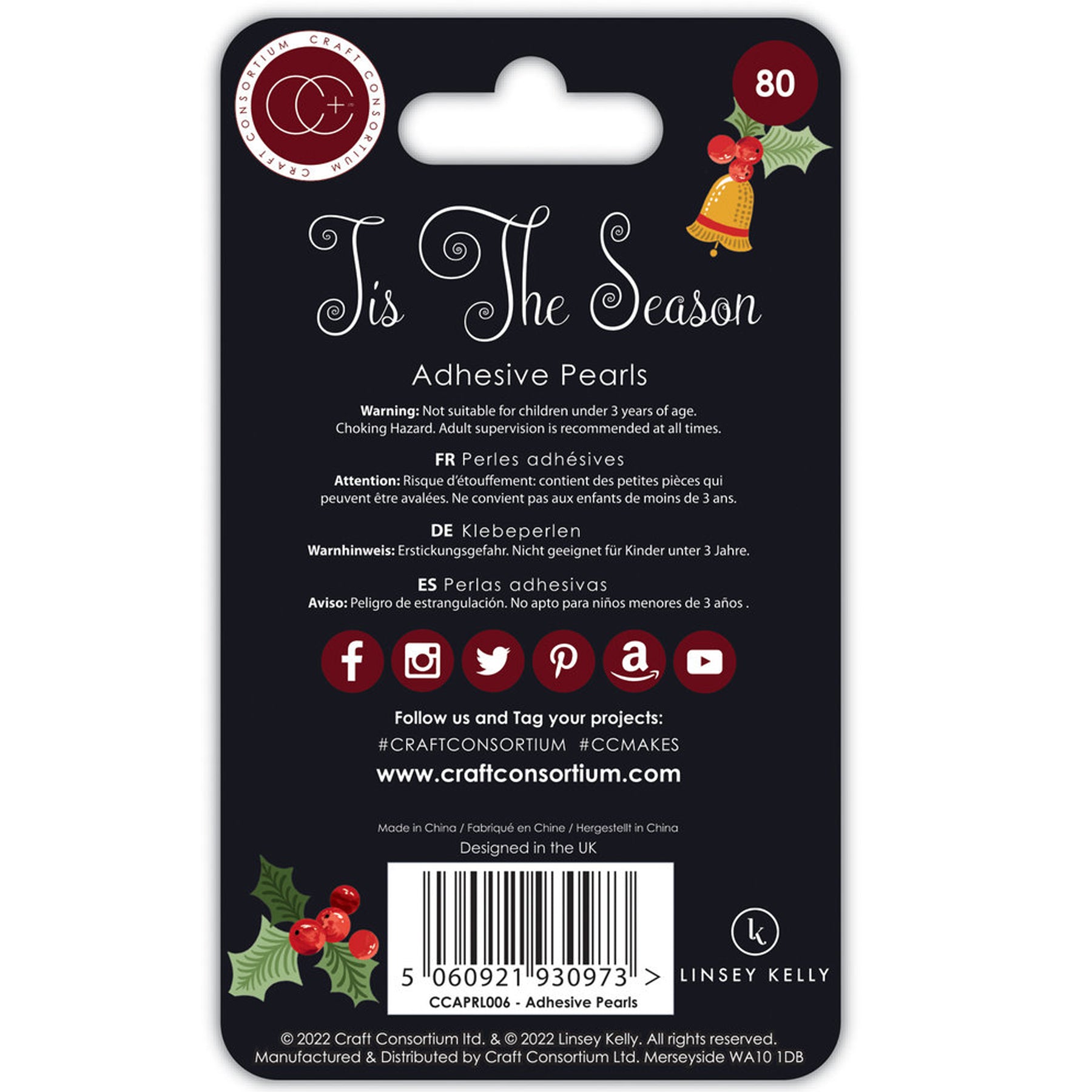 Crealive Selbstklebende Perlen - Tis the Season
Inhalt:
• 80 Perlen
• 10 Perlen pro Farbe
• einheitliche Grössen
Selbstklebende Perlen sind geeignet für:
• Karten-Verzierungen
• Plotten
• Scrapbooking
• Journaling
• Geschenke
• kleine Tüten
Spezifikationen:
• selbstklebende, glänzende Punkte
Die selbstklebenden Perlen sind zum Dekorieren und Verzieren von Karten, Scrapbooking Seiten, persönliche Geschenke oder kleine Tüten geeignet. Sie lassen sich einfach befestigen und sind vielfältig einsetzbar.