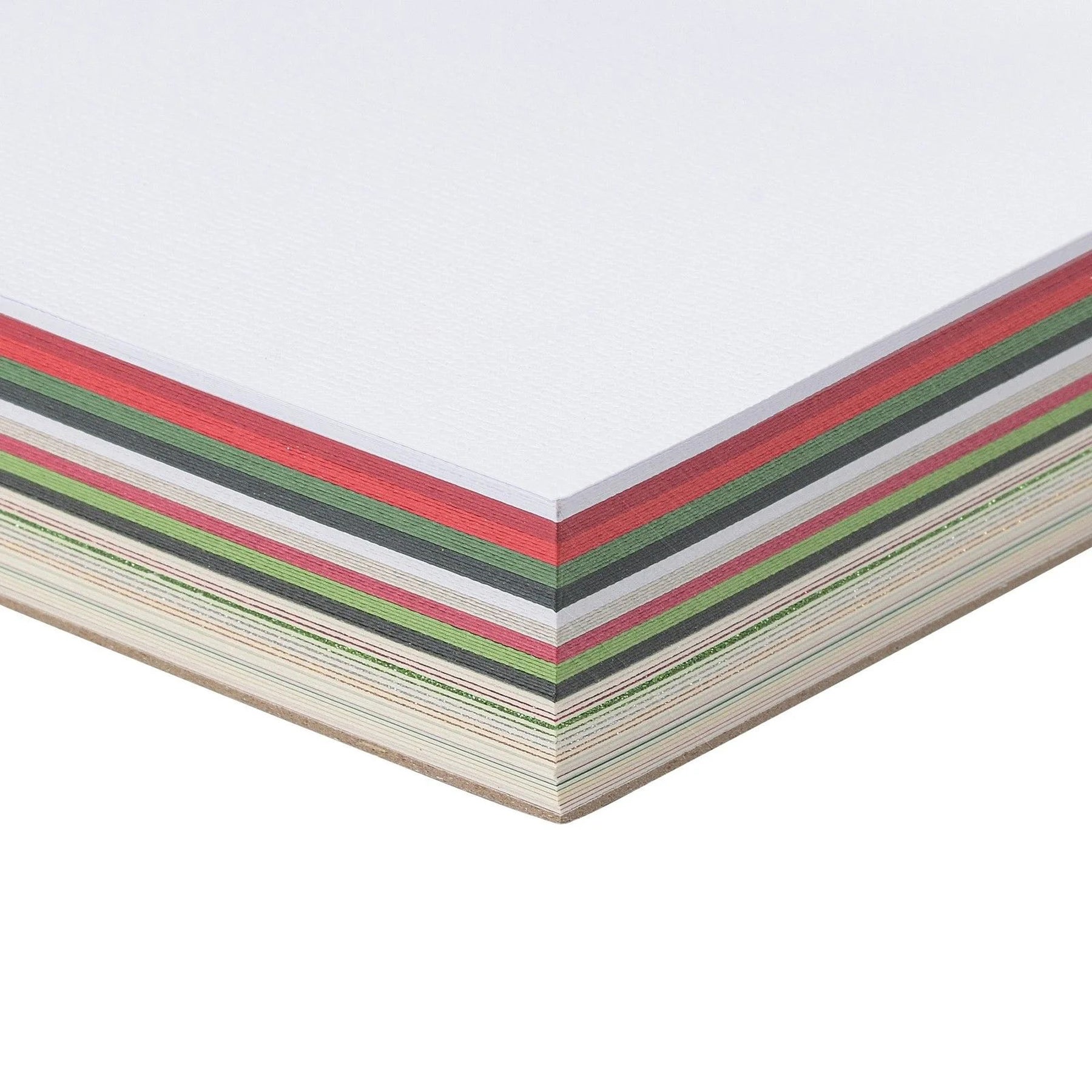 Crealive Cardstock Multipack - 12’’ x 12’’ - Christmas (75 Bögen) Mit diesen 75 weihnachtlichen Cardstock Farben kannst Du Dich kreativ austoben und wundervolle, festliche Werke erstellen. Inhalt: 75 Cardstock (20 Farben): 30 strukturiertes Cardstock (5 Farben x 6 Bögen à 216 g/m2) 25 Pearl-Effekt Cardstock (5 Farben x 5 Bögen à 216 g/m2) 10 Glitzer Cardstock (5 Farben x 2 Bögen à 200 g/m2) 10 Metallic Effekt Cardstock (5 Farben x 2 Bögen à 200 g/m2)