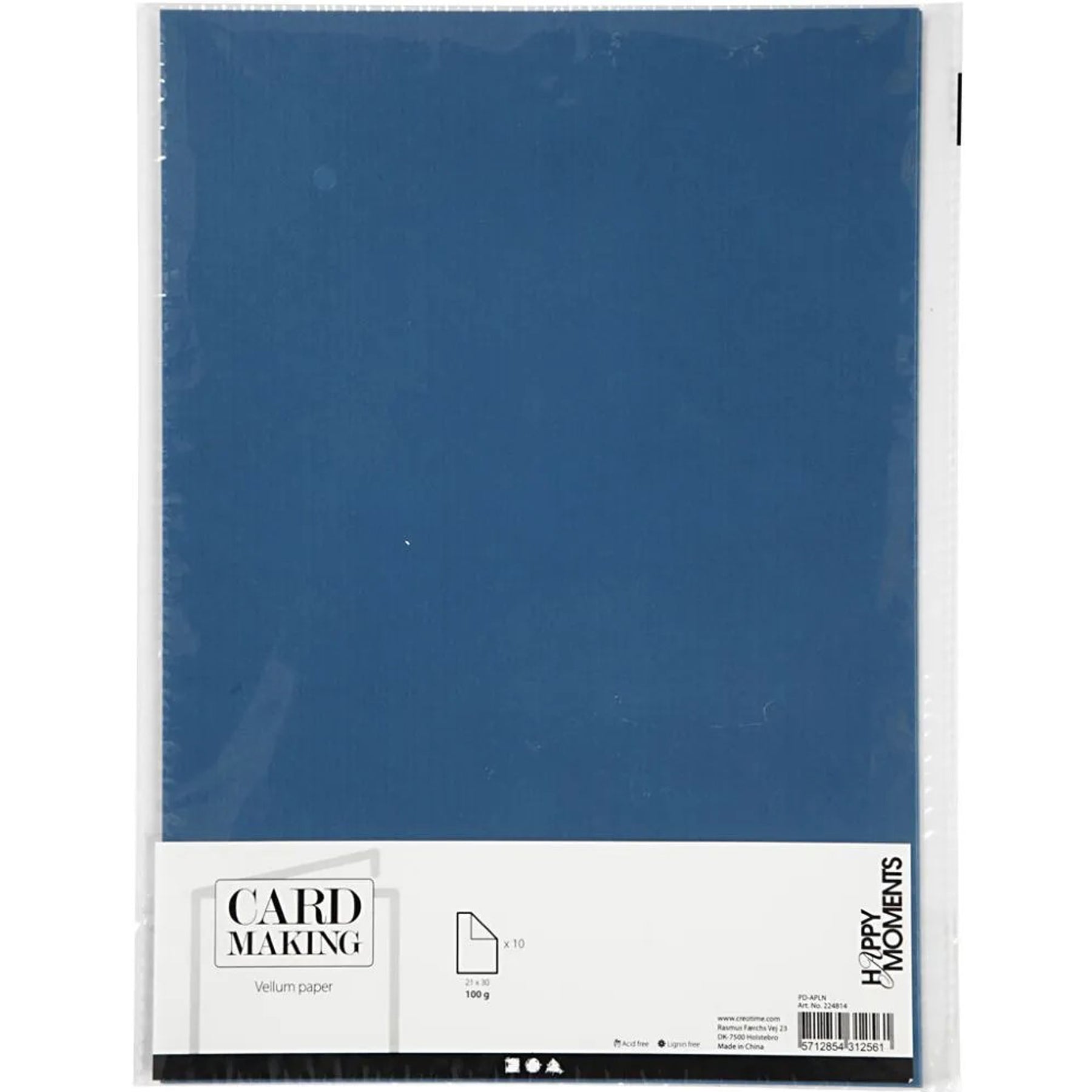 Crealive Transparentpapier 100 g/m2 - A4 - Blau
Inhalt:
• 10 Transparentpapiere
Spezifikationen:
• A4 (21.0 cm x 29.7 cm)
• 100 g/m2
• milchig transparent
• bedruckbar mit Ink- und Laserdrucker (bitte beim Drucker prüfen ob dieser für das Bedrucken von Transparentpapier geeignet ist)
• beschreibbar
• lignin- und säurefrei
Transparentpapier ist geeignet für:
• Karten
• Plotten
• Fenster bei Häuschen
• Halbtransparentes Sichtfenster bei Boxen & Verpackungen