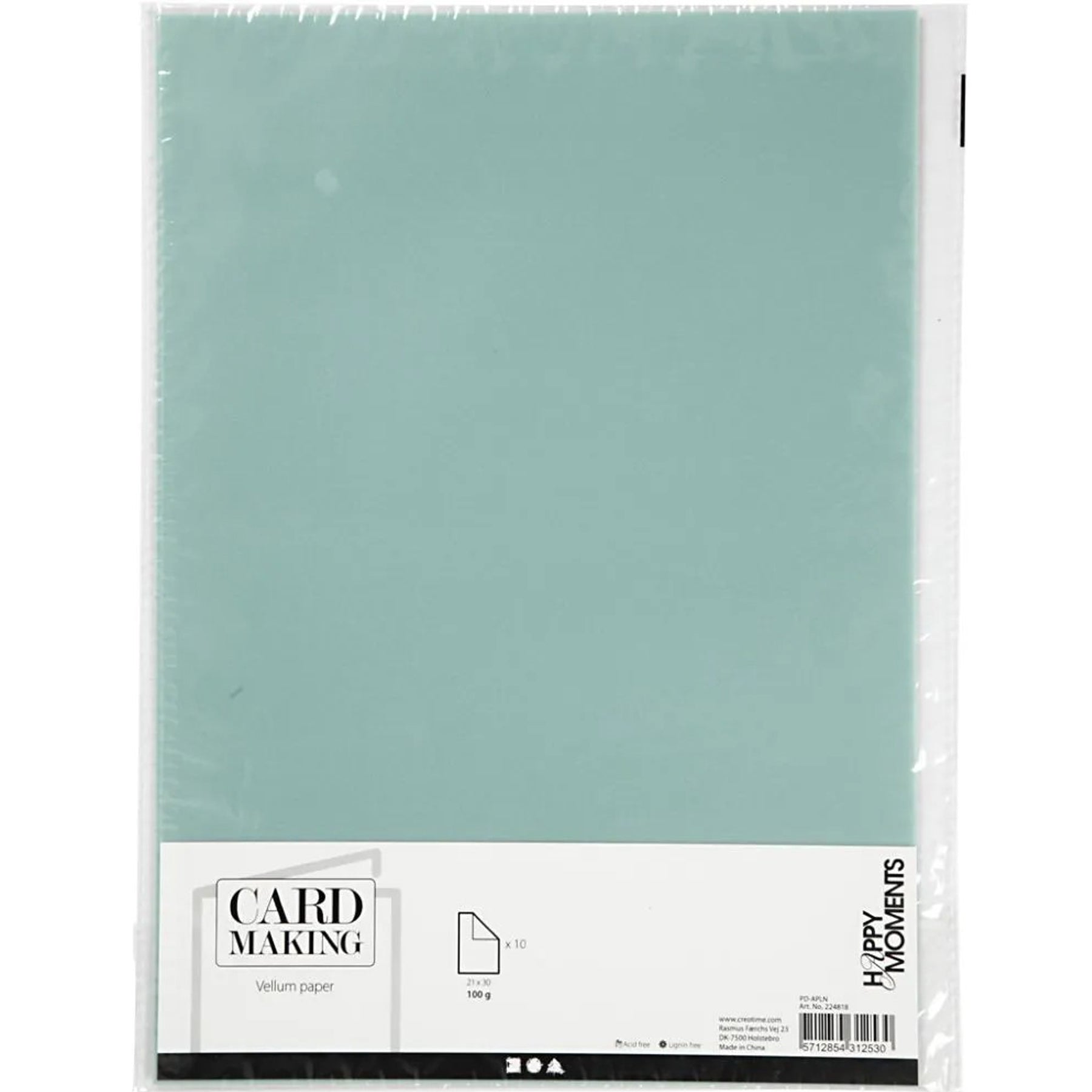 Crealive Transparentpapier 100 g/m2 - A4 - Hellblau
Inhalt:
• 10 Transparentpapiere
Spezifikationen:
• A4 (21.0 cm x 29.7 cm)
• 100 g/m2
• milchig transparent
• bedruckbar mit Ink- und Laserdrucker (bitte beim Drucker prüfen ob dieser für das Bedrucken von Transparentpapier geeignet ist)
• beschreibbar
• lignin- und säurefrei
Transparentpapier ist geeignet für:
• Karten
• Plotten
• Fenster bei Häuschen
• Halbtransparentes Sichtfenster bei Boxen & Verpackungen
Unverzichtbar für Einladungen, Karten, La
